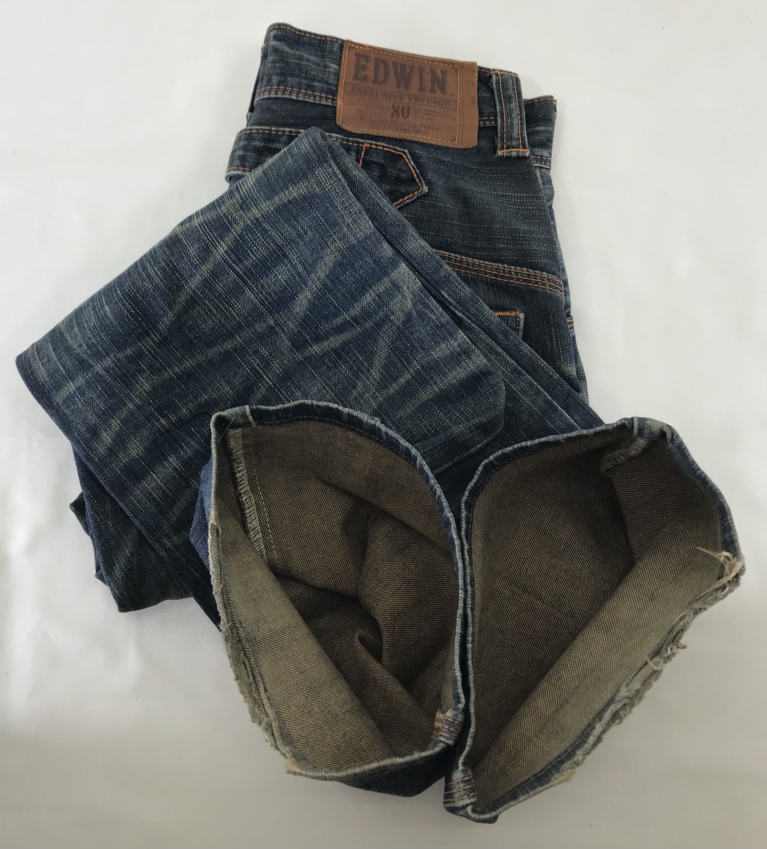Edwin Vintage Edwin XV Buckle Back Rusty Washed Flare Jeans Size 28" / US 6 / IT 42 - 13 Thumbnail