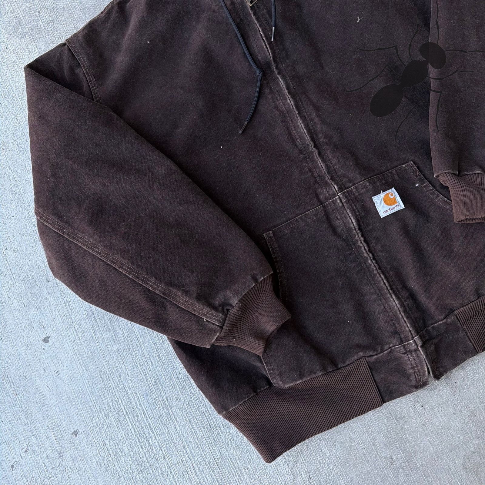 Carhartt × Vintage Vintage Y2K Carhartt WOMENS WJ130 DKB brown hooded jacket Size US XL / EU 56 / 4 - 2 Thumbnail