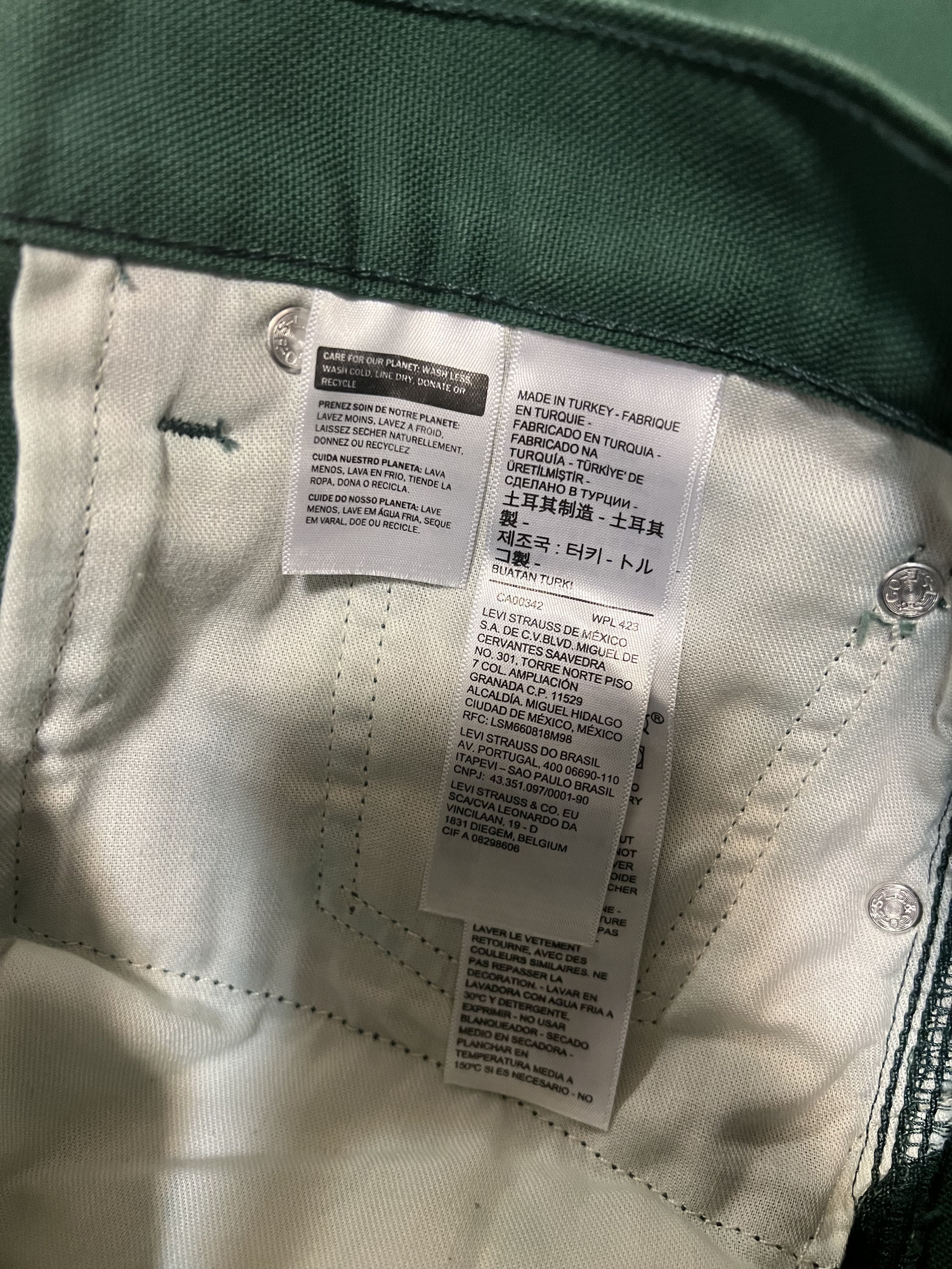 Levi's × Reese Cooper 💚 Reese Cooper x Levi's Green Duck Denim NEW (34x34) Size US 34 / EU 50 - 11 Thumbnail