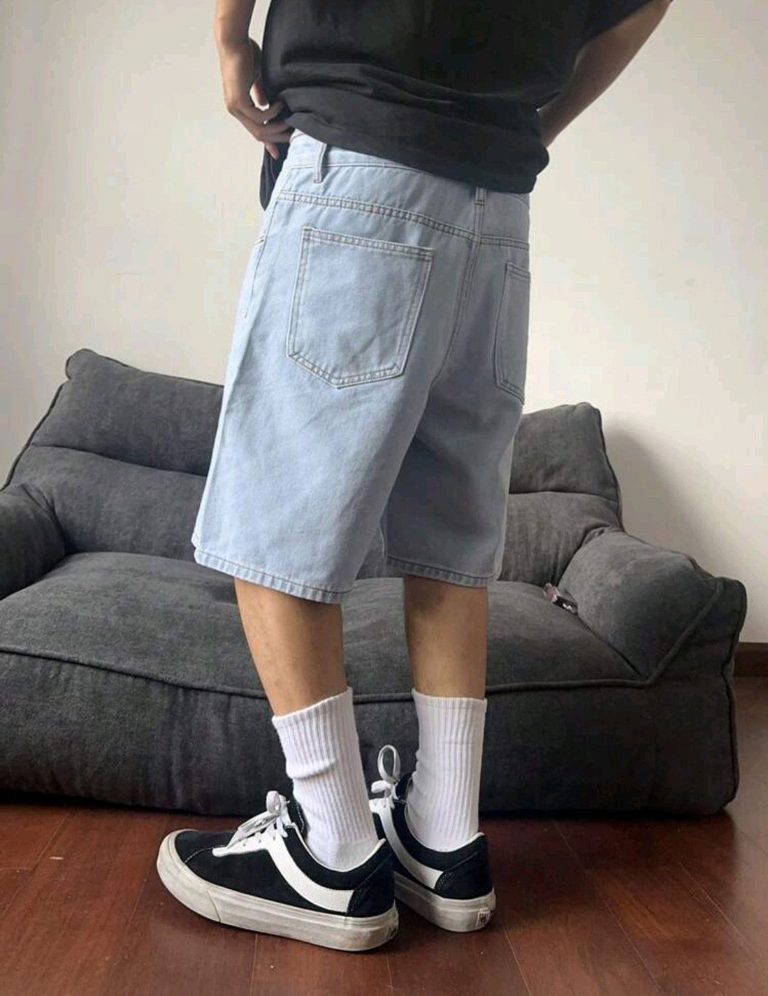 Japanese Brand × Vintage Dads Denim Shorts Vintage Style Y2K Grown Ups Size US 35 - 2 Thumbnail