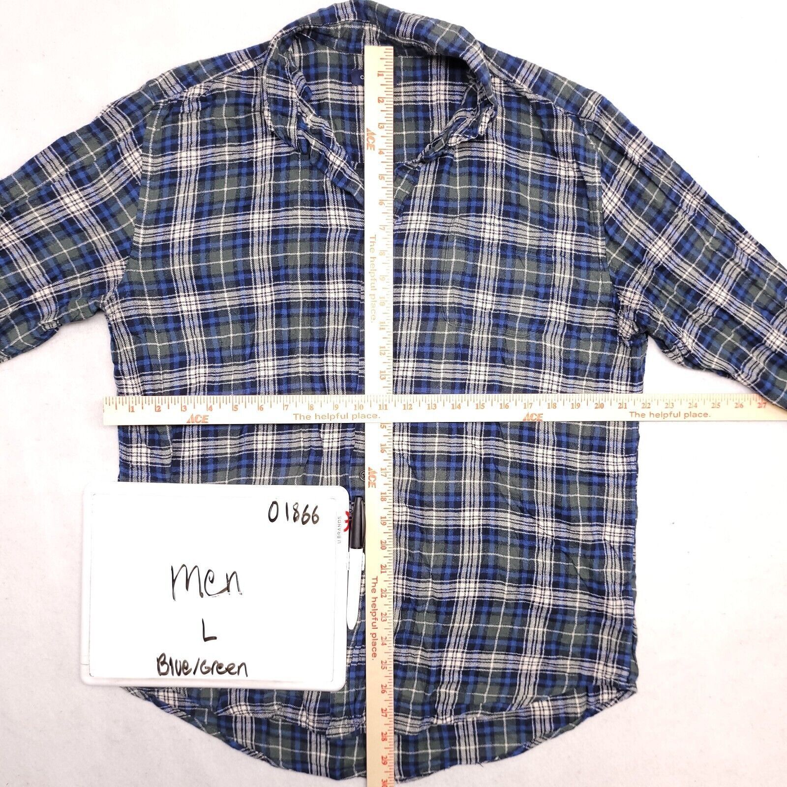 Croft & Barrow Croft & Barrow Tartan Flannel Shirt Mens Size Large L Blue Size US L / EU 52-54 / 3 - 6 Thumbnail