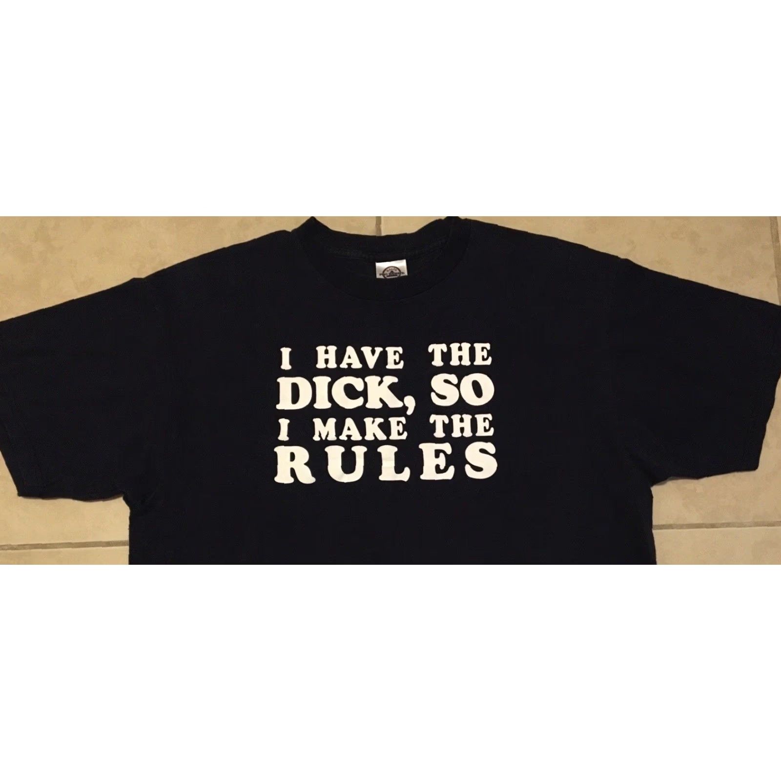 Vintage VINTAGE I Have The Dick I Make The Rules Faded Shirt S Mens Short Sleeve Blue 90s Funny Crude Joke Sex Grunge USA Sports 80s Size US S / EU 44-46 / 1 - 5 Thumbnail