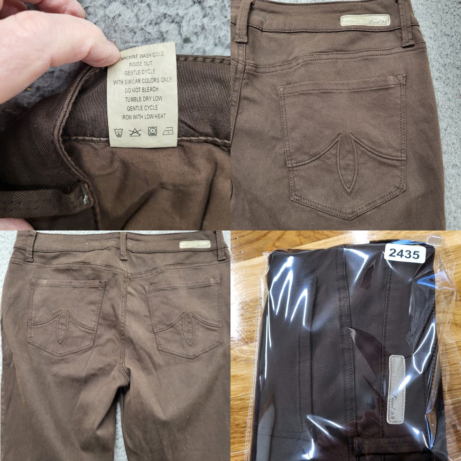 Anthropologie Anthropologie Level 99 Lily Skinny Straight Womens Size 31 Jeans Brown Denim Size 24" / US 00 / IT 34 - 9 Thumbnail