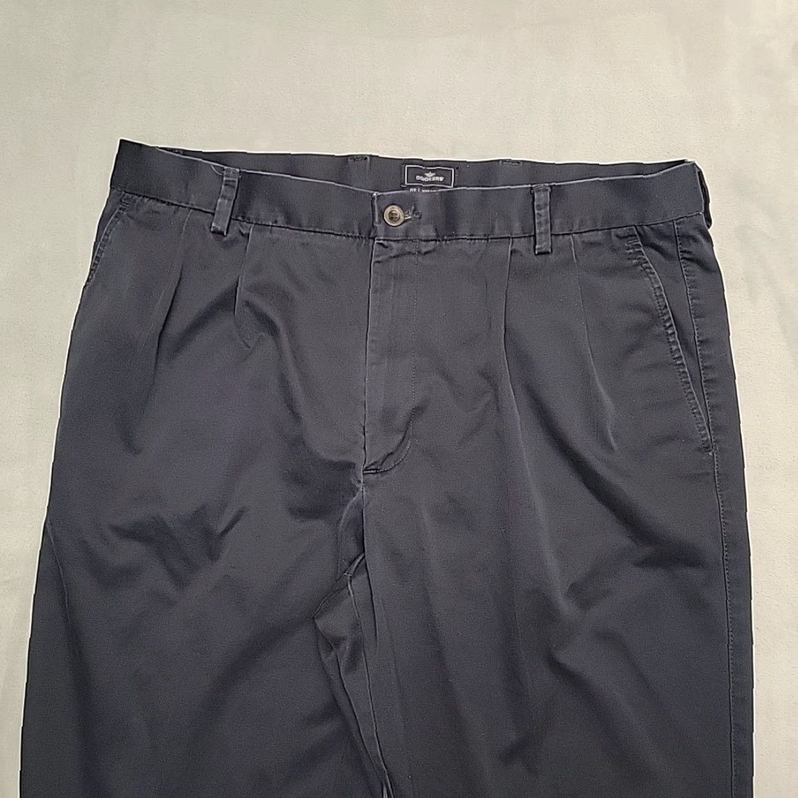 Dockers VINTAGE Dockers Pants Men 38x30 Navy Pleated Cuffed Classic Preppy Dress Trouser Y2K 90s Mens Pants Size US 38 / EU 54 - 3 Thumbnail