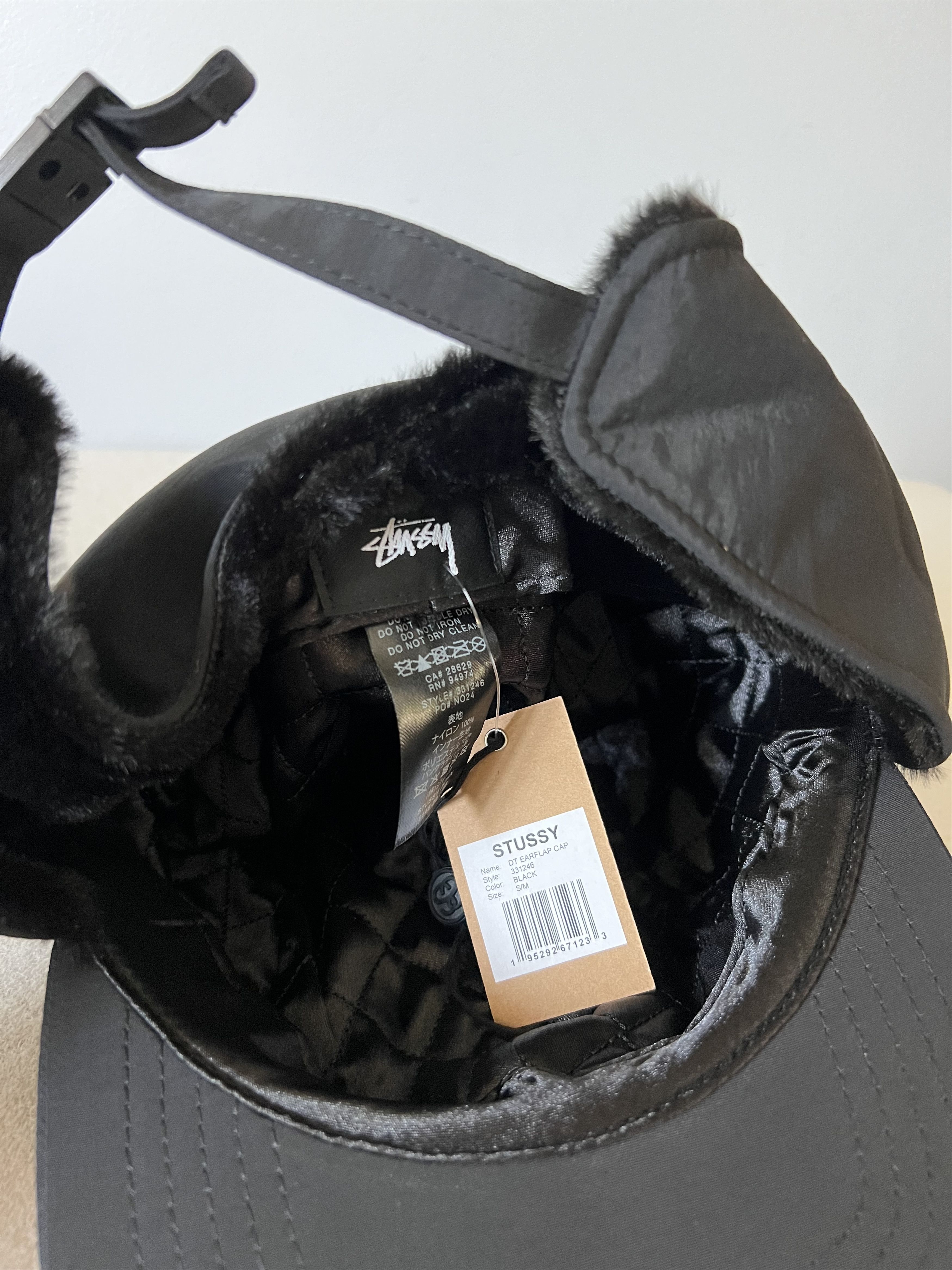 DENIM TEARS × Stussy S/M Stussy Denim Tears Earflap Cap in Black Size ONE SIZE - 8 Thumbnail