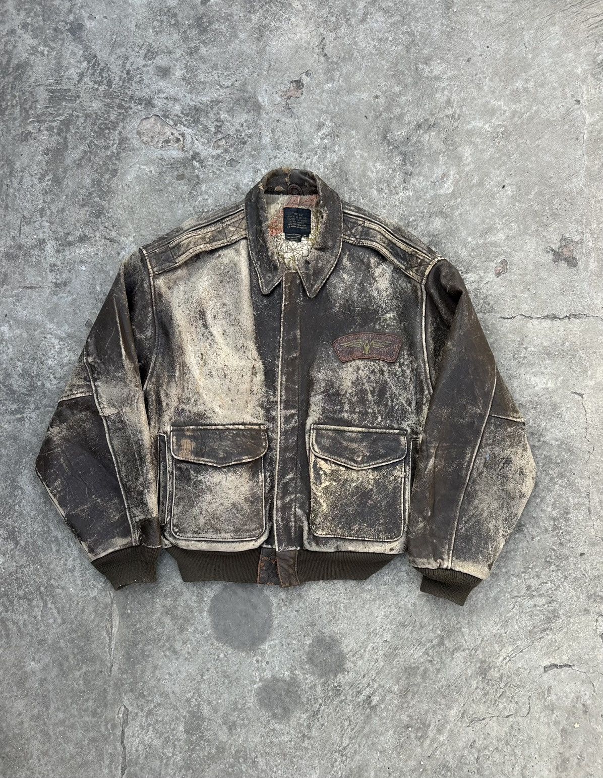 Avirex 80s Vintage Avirex “Glenn Miller” A-2 Flight Jacket (1987) Size US L / EU 52-54 / 3 - 17 Thumbnail