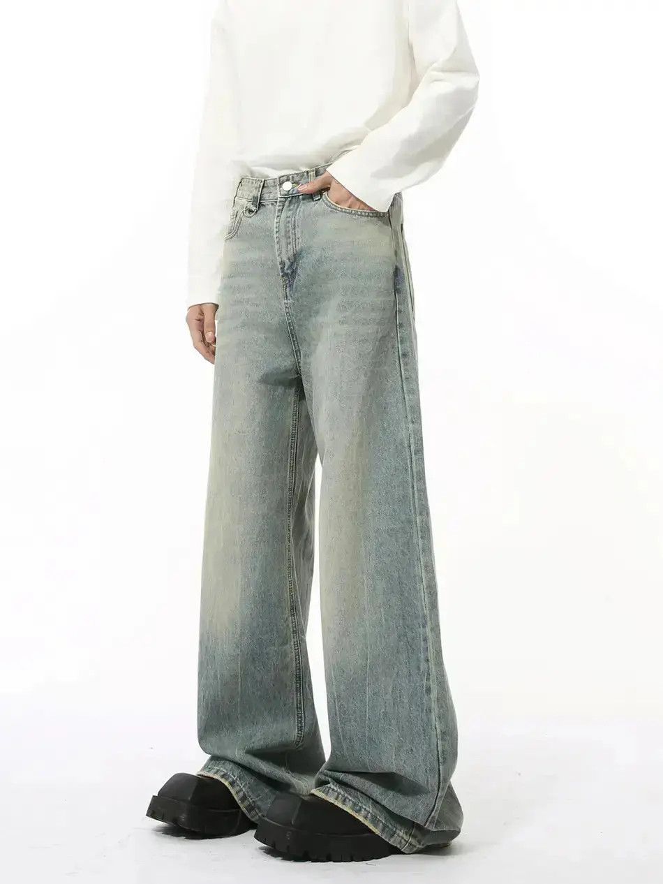 Japanese Brand Retro loose straight leg high street jeans Size US 32 / EU 48 - 1 Thumbnail