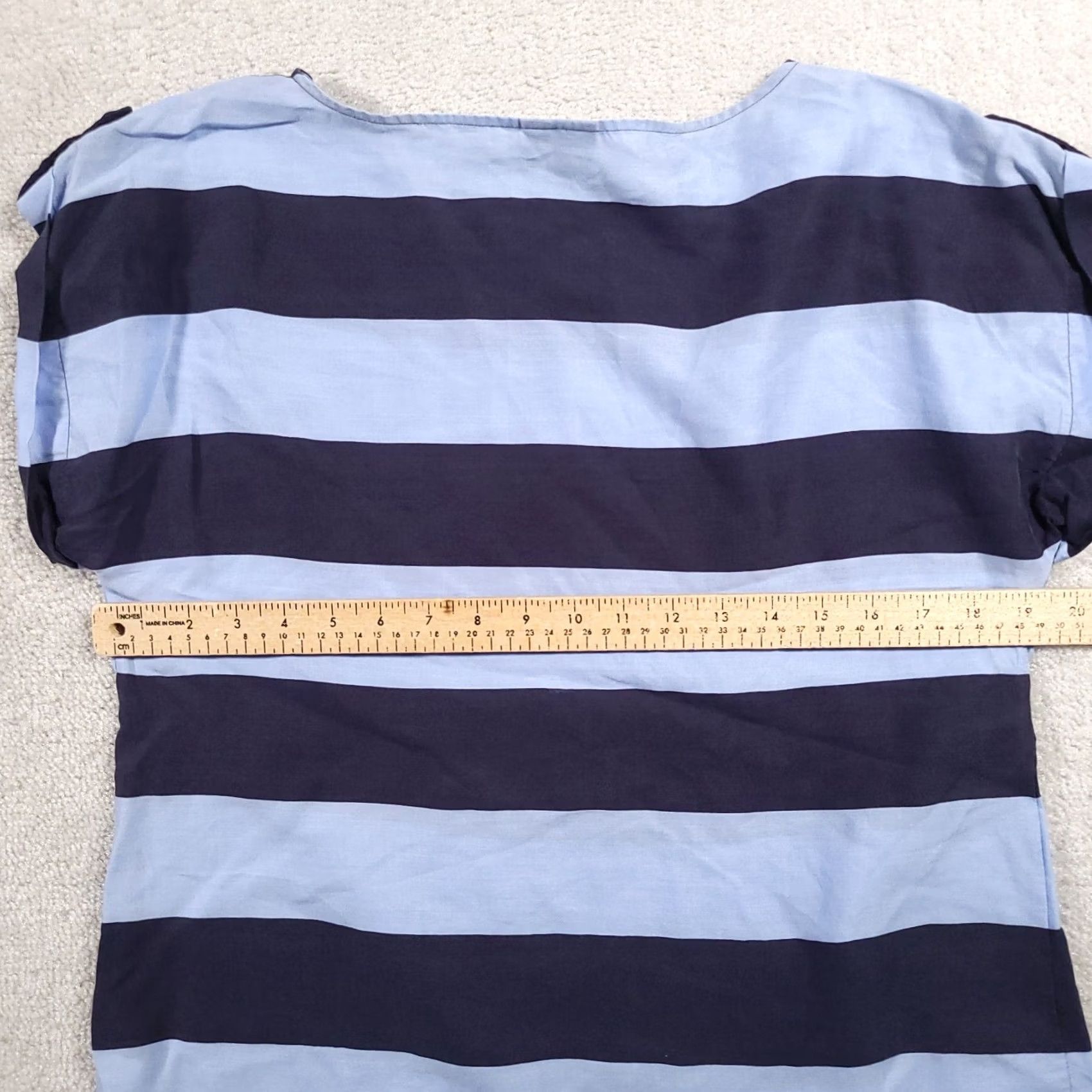 Talbots Talbots Shirt Womens 8 Blue Striped Short Sleeve Top Ladies Shirt Regular Blue 8 Womens Mens? Size M / US 6-8 / IT 42-44 - 3 Thumbnail