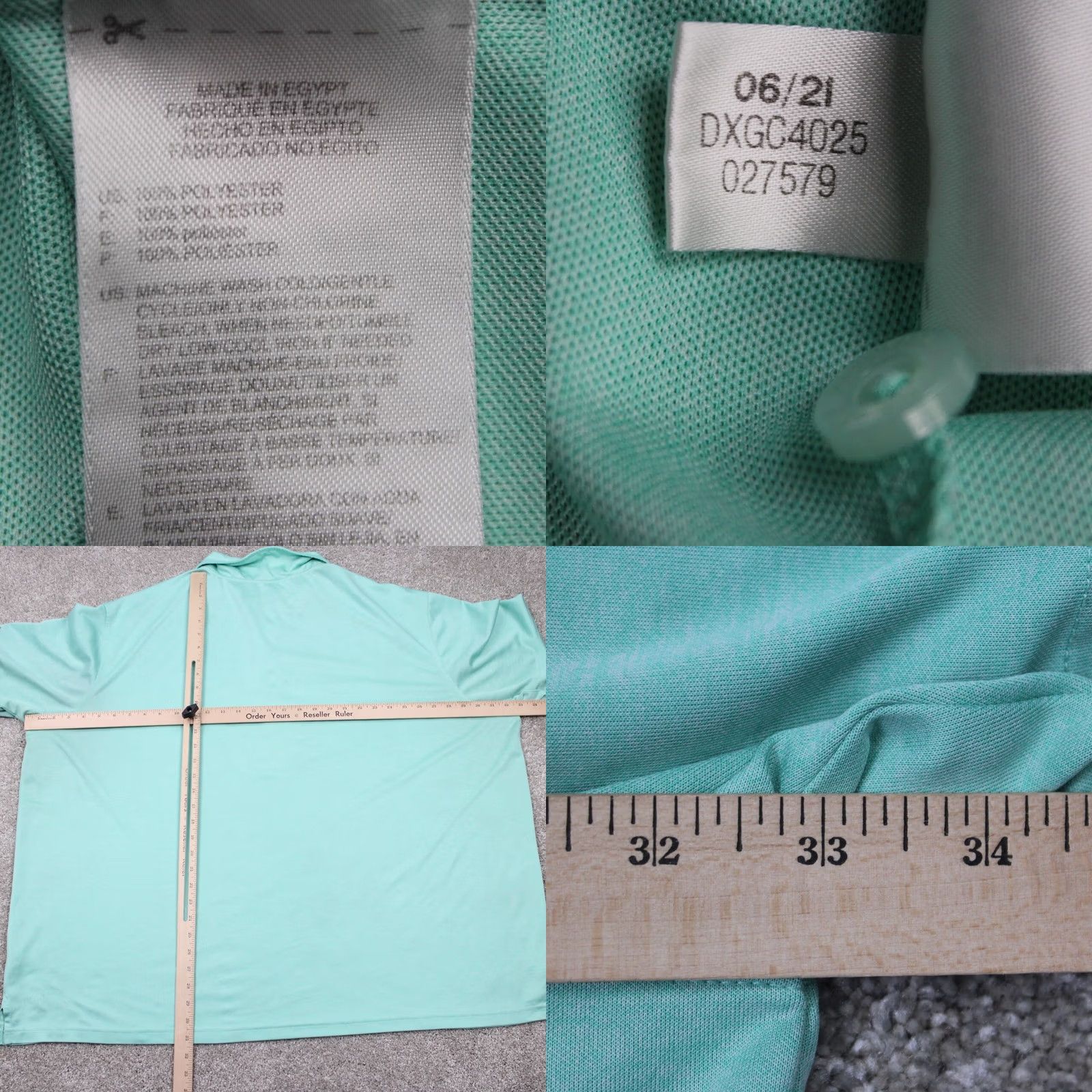 Reebok Reebok Golf Polo Shirt Mens 5XL Green Short Sleeve Polyester Polo Shirt Mens Regular Size 5XL Green Polo Shirt Golf Mens 5XL Size US XXL / EU 58 / 5 - 8 Thumbnail