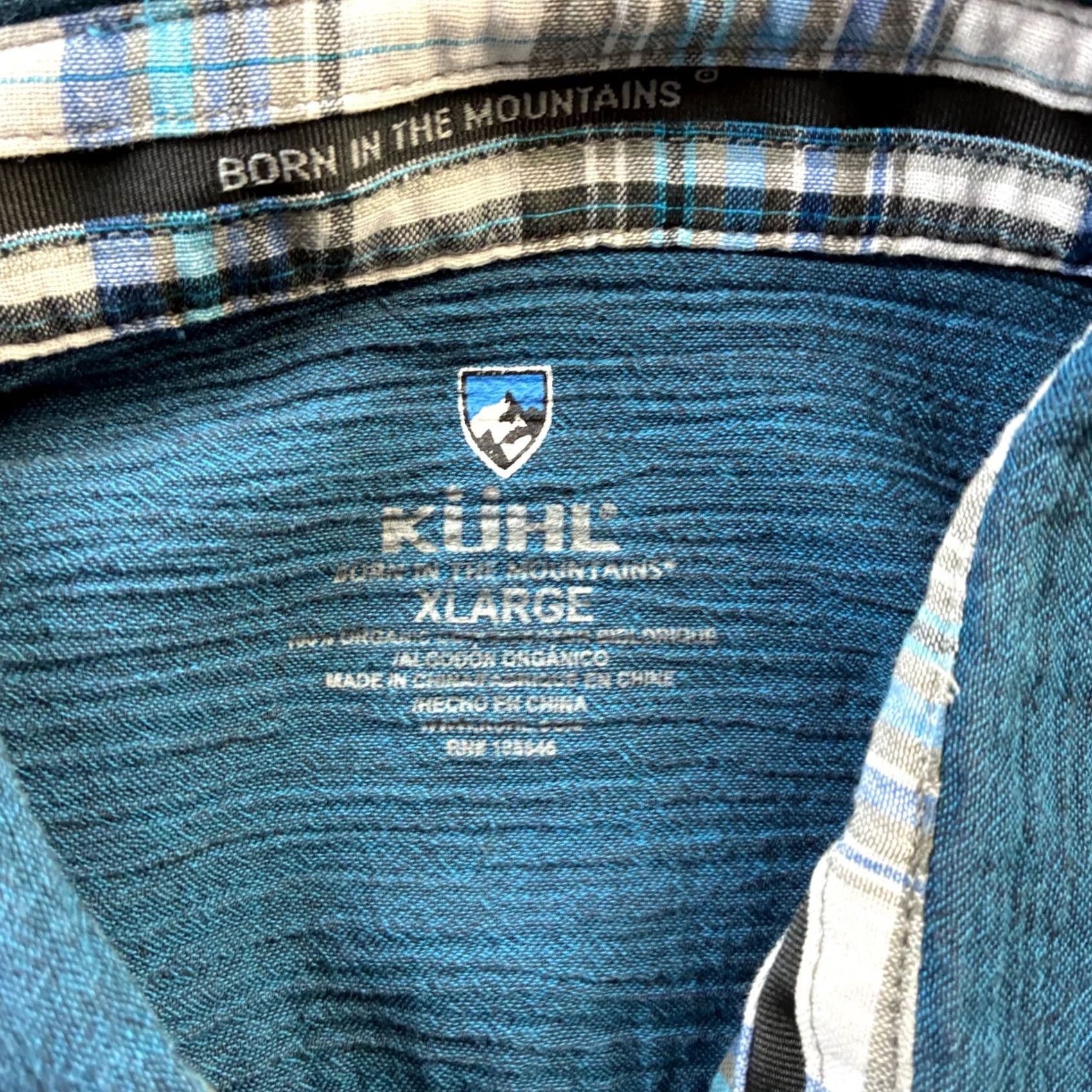 Vintage Kuhl Shirt Mens XL Blue Short Sleeve Button Pocket Organic Cotton Shirt Size US XL / EU 56 / 4 - 7 Thumbnail