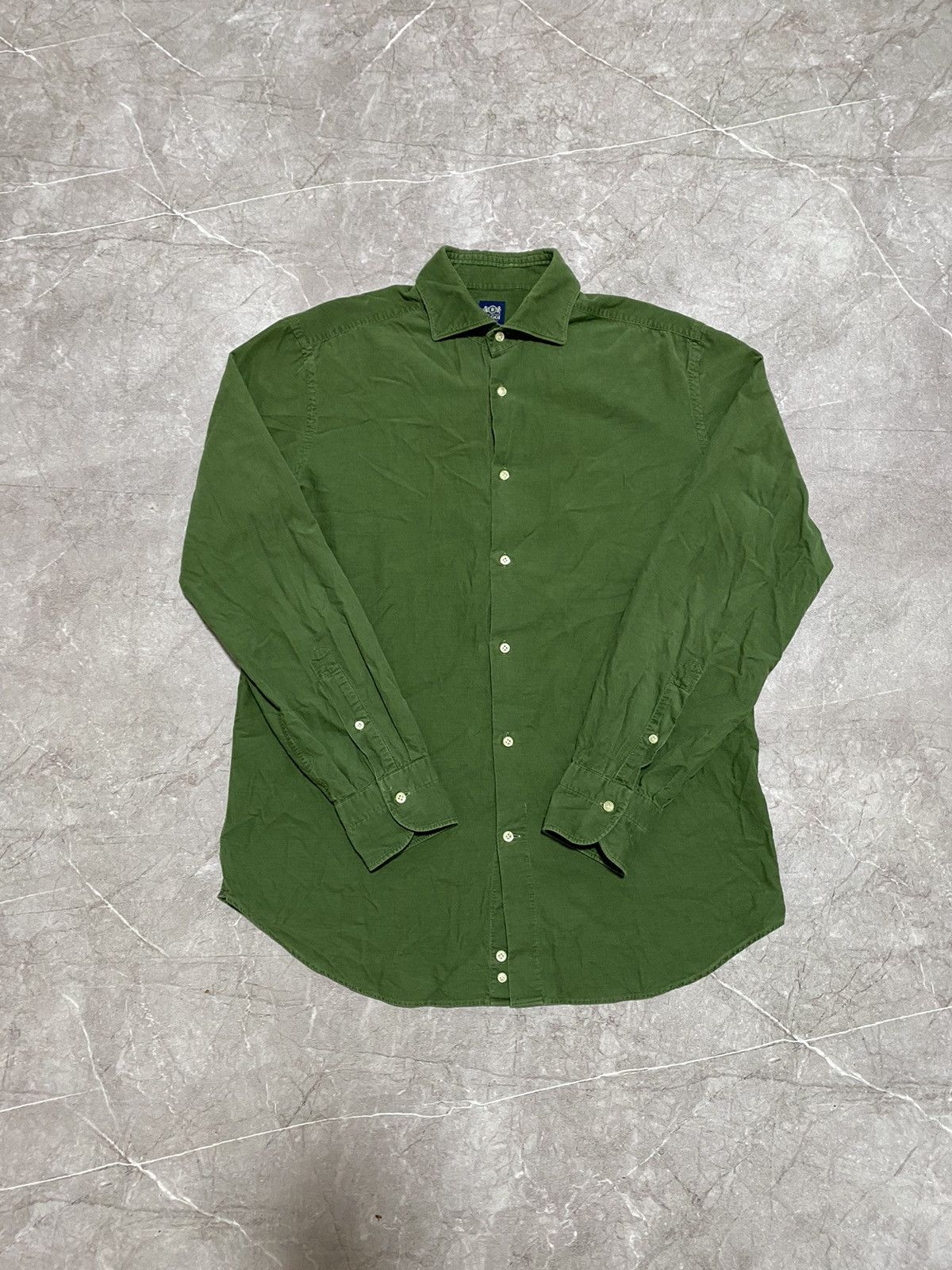 Boggi × Designer Classic Boggi Milano Slim Fit Green Shirt Button Up Y2K Size US L / EU 52-54 / 3 - 3 Thumbnail