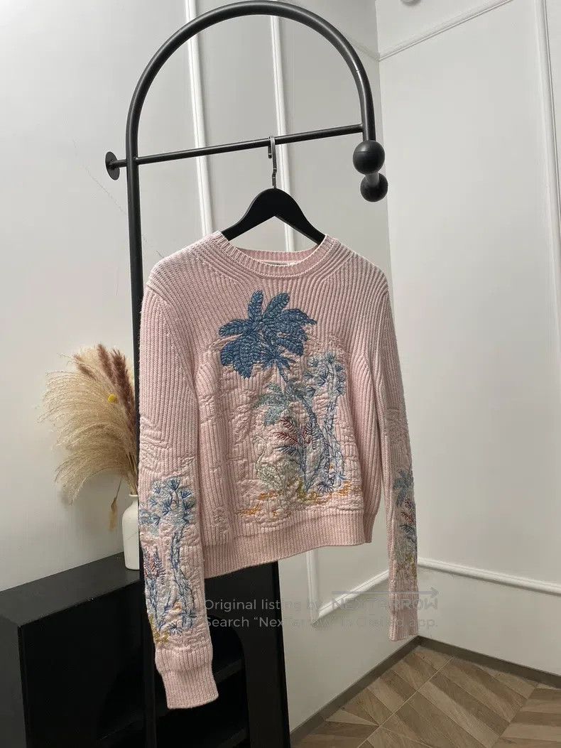 Dior Dior Pink embroidered sweater Size XS / US 0-2 / IT 36-38 - 2 Thumbnail