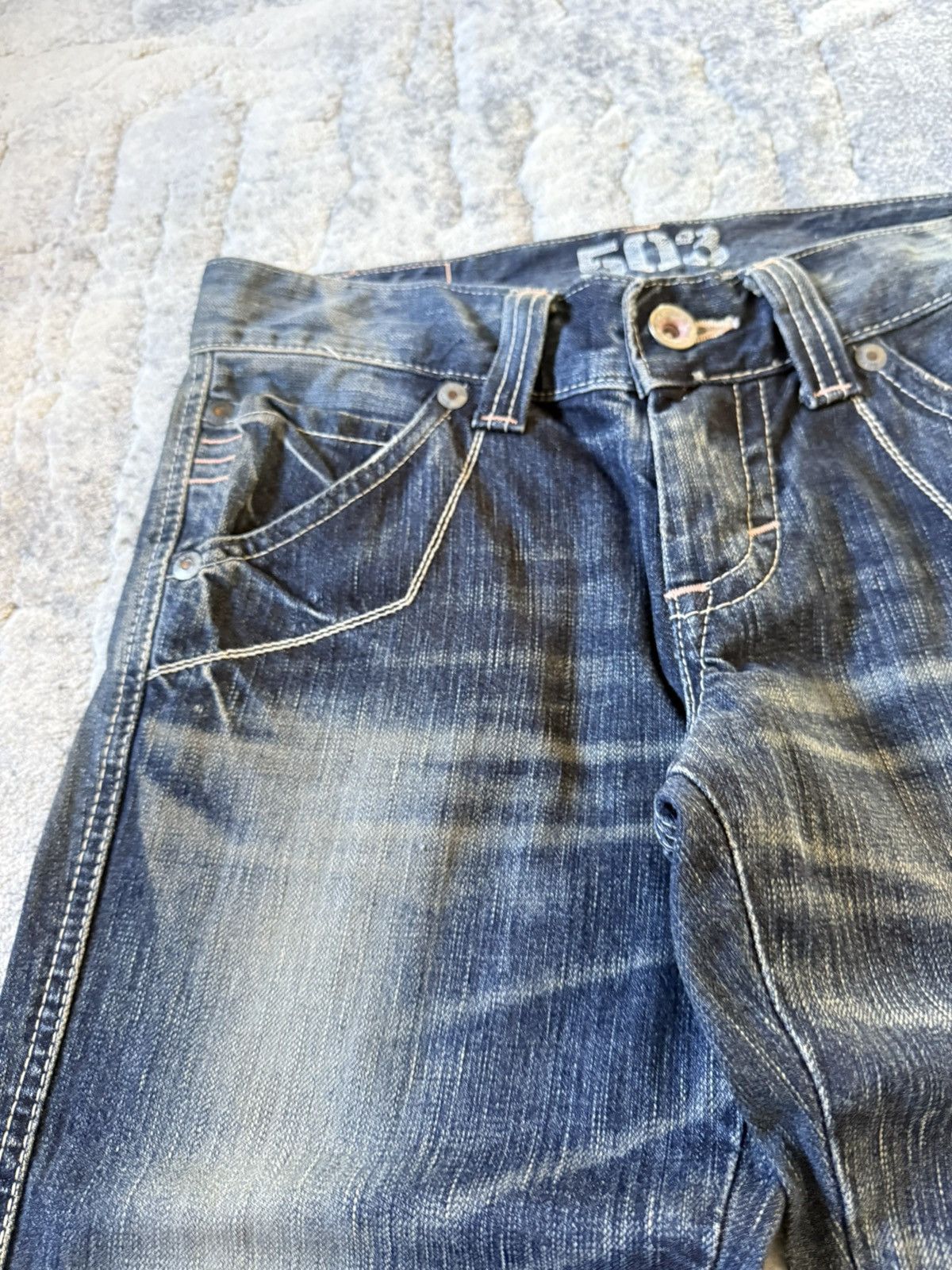 Le Grande Bleu (L.G.B.) Edwin 503 Japan Edition Flared Buckle Back Flared Jeans Size US 28 / EU 44 - 11 Thumbnail
