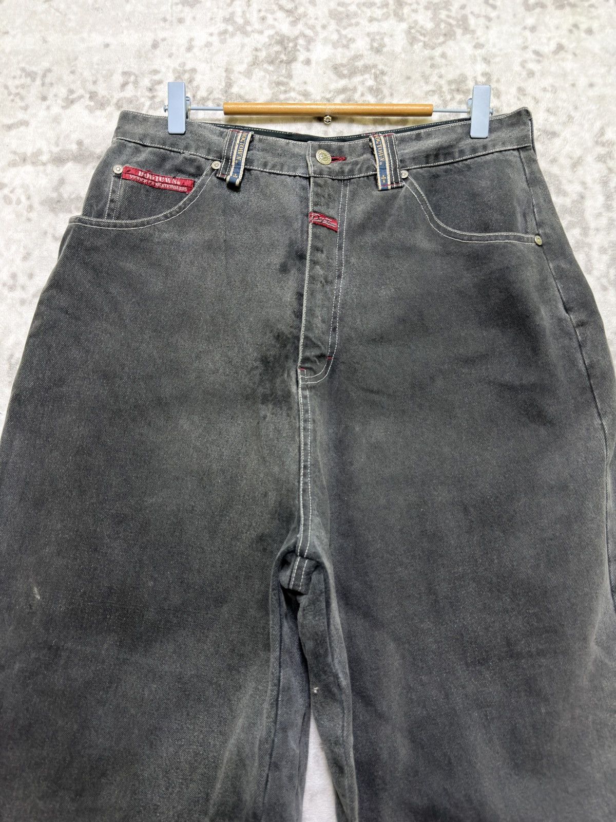 Dogtown Dogtown Black Dragon Baggy Denim Y2K Skate Hip Hop Jeans Size US 31 - 3 Thumbnail