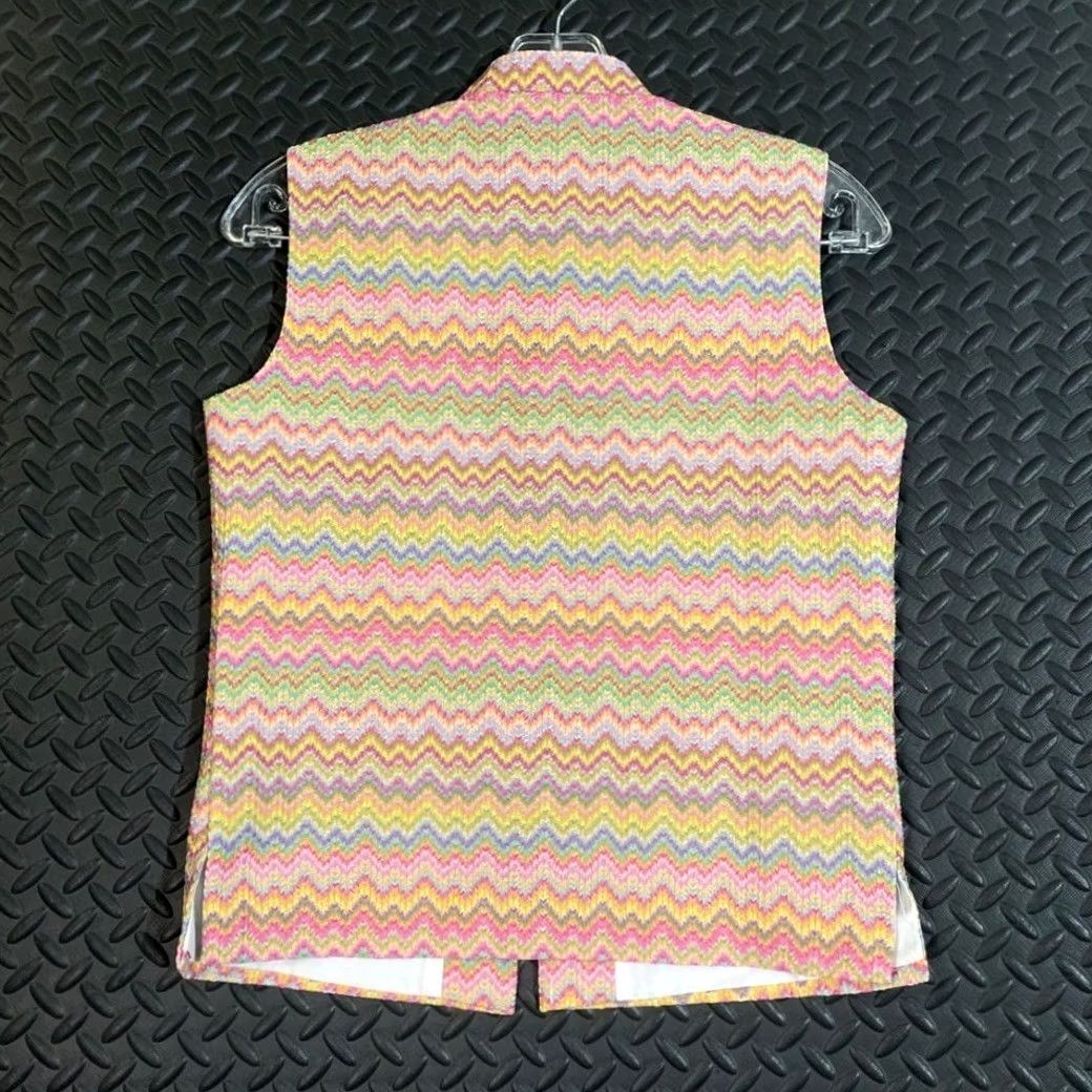 Carven Carven Designer Concept Vest Women's Size 10 Pastel Multi Color Chevron Pattern Size L / US 10 / IT 46 - 3 Thumbnail