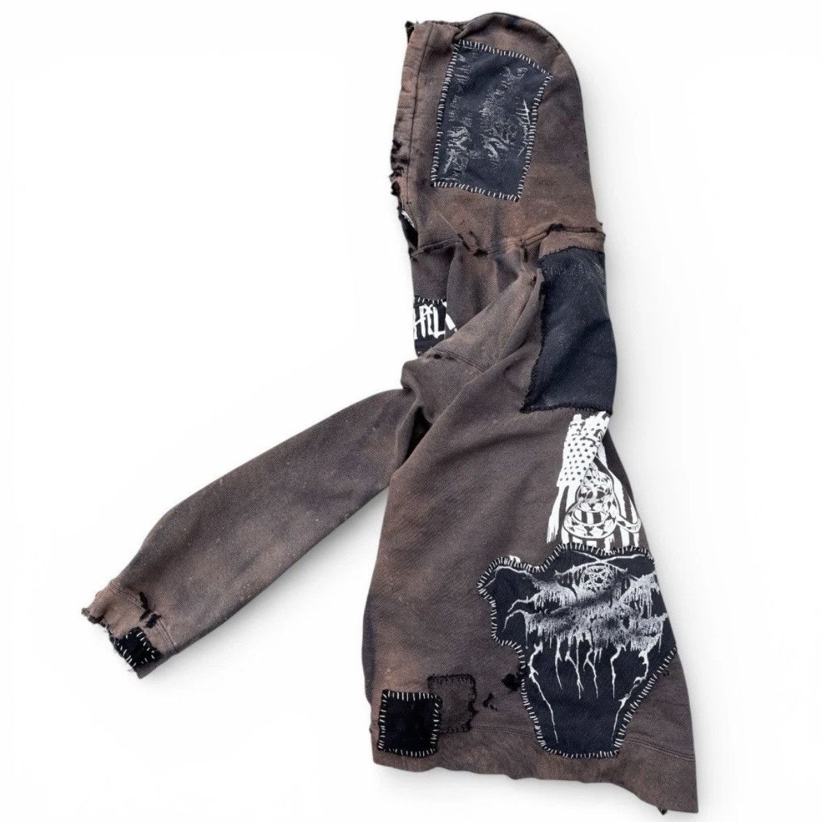 Other Vintage Reconstructed Patchwork Crust Punk Hoodie Size Large Size US L / EU 52-54 / 3 - 6 Thumbnail
