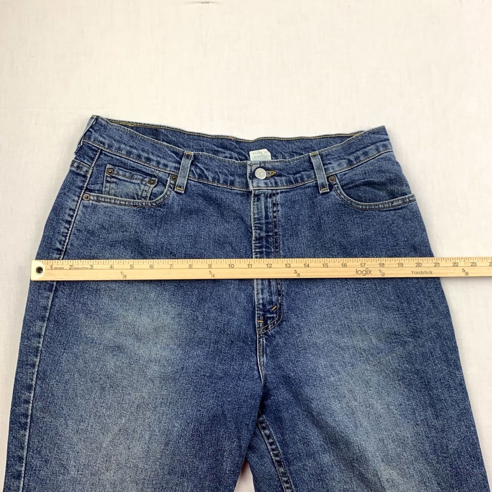 Levi's VINTAGE Levis 512 Jeans Womens 16 Blue Slim Fit Tapered Leg Y2K High Rise Size 38" / US 16 / IT 52 - 7 Thumbnail
