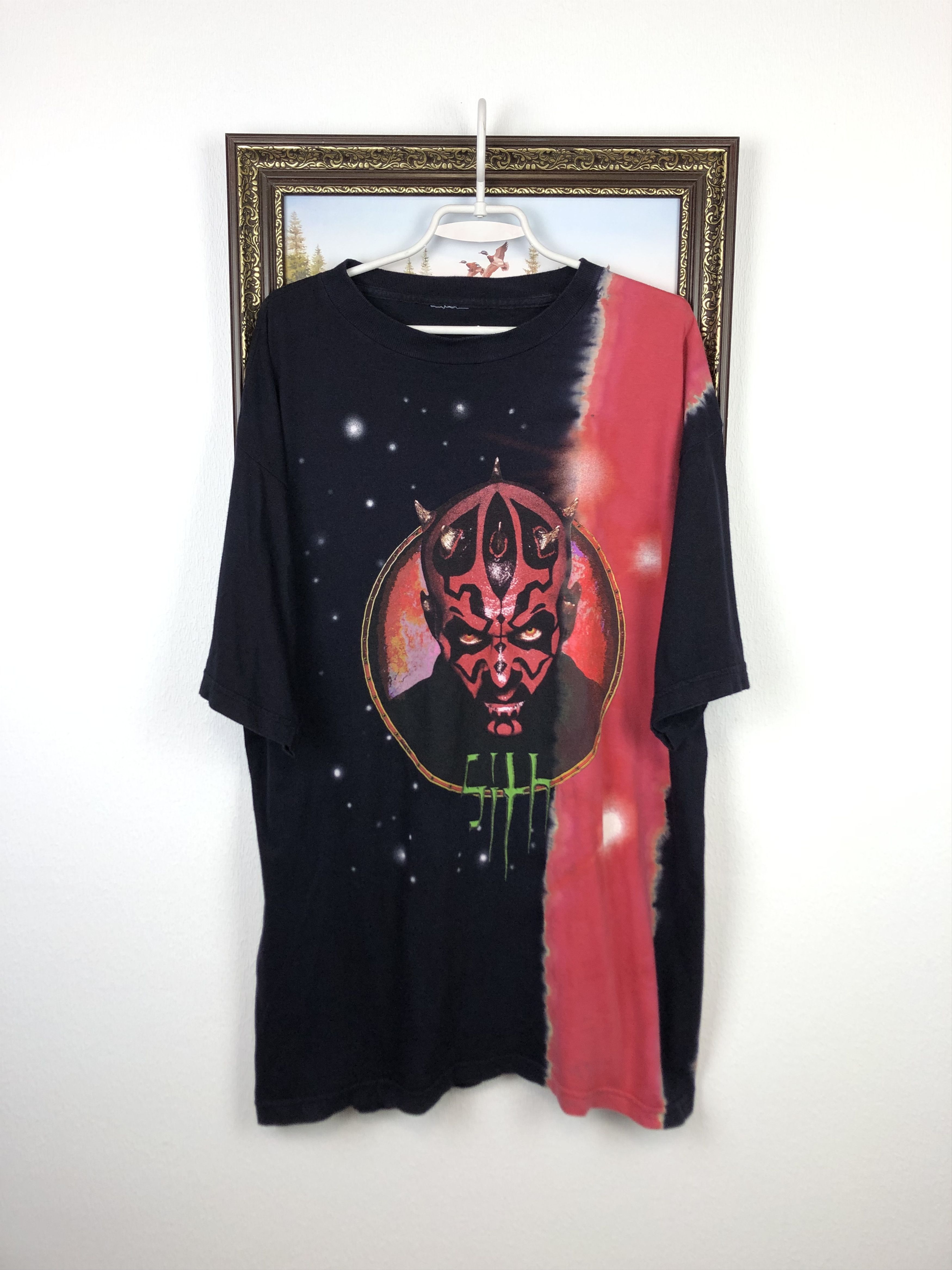 Vintage Vintage 90's Star Wars Darth Maul Tie Dye Graphic Shirt Tee Size US XL / EU 56 / 4 - 1 Thumbnail