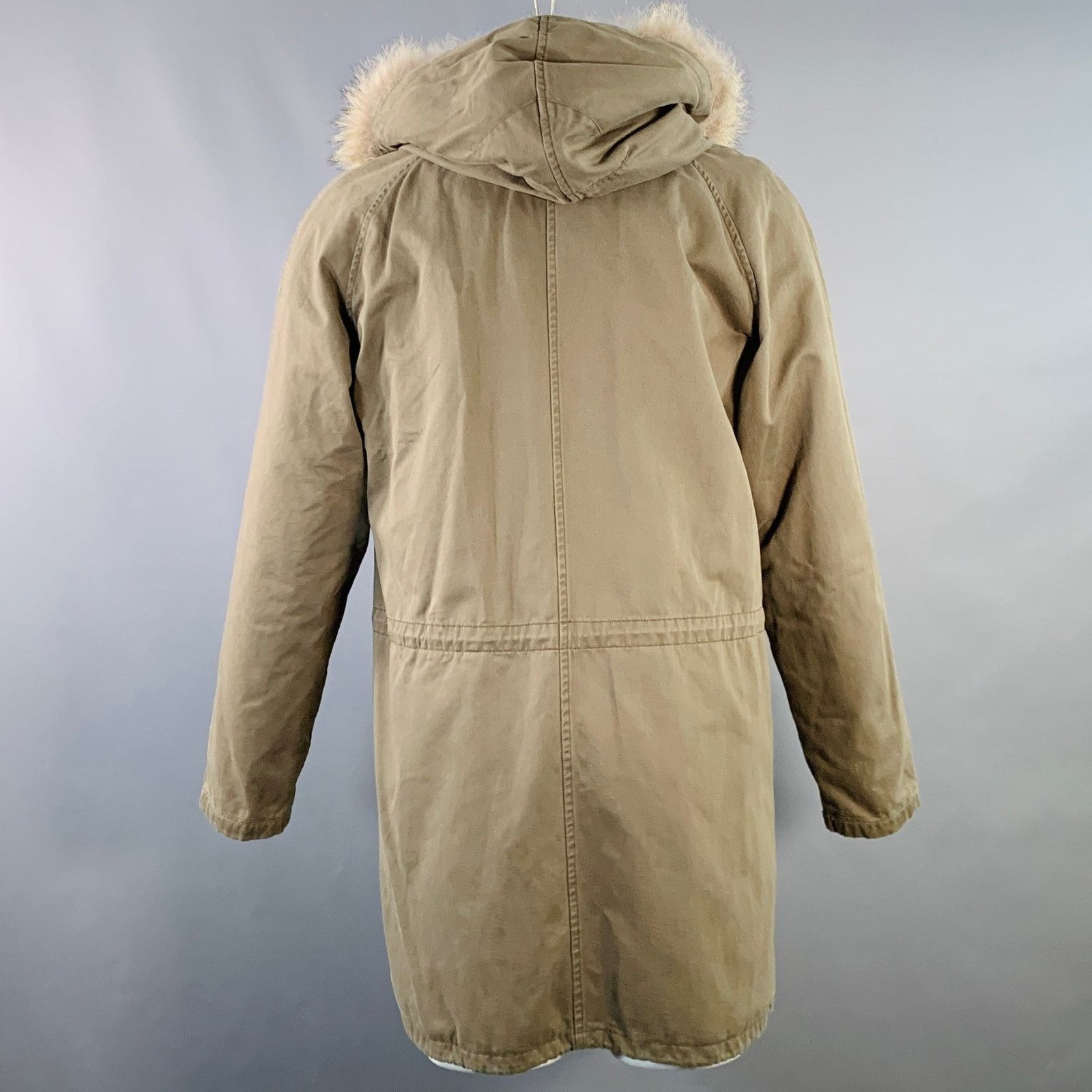 Yves Salomon YVES SALOMON Green Olive Acrylic Blend Fur Hooded Coat Size US S / EU 44-46 / 1 - 4 Thumbnail