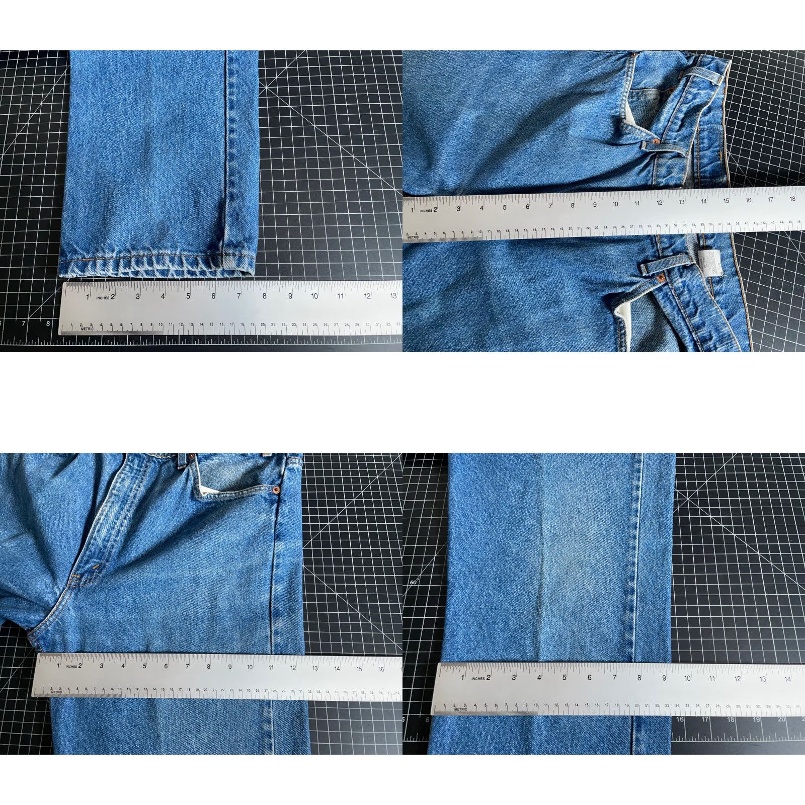 Levi's VINTAGE Levi's 505 Jeans Casual Denim Straight Blue 90s 34x31/38x32 Mens Regular Zip Fly Orange Tab{" "}Jeans Size US 34 / EU 50 - 8 Thumbnail