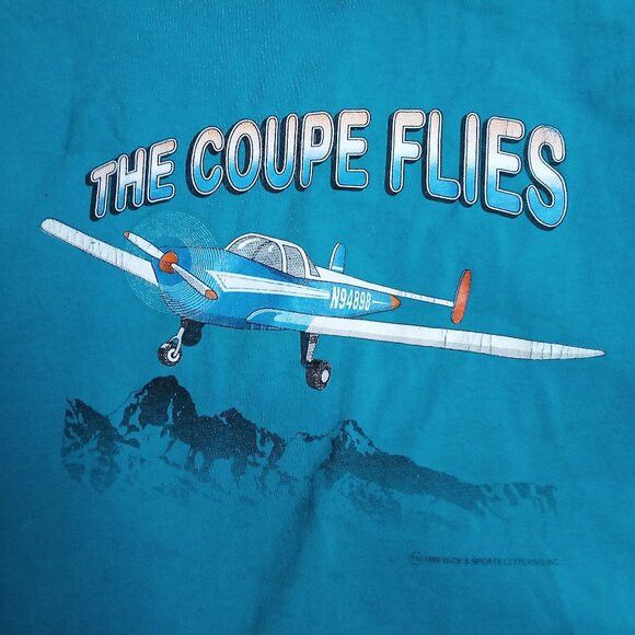 Vintage Vintage The Coupe Flies Airplane T-Shirt Size US L / EU 52-54 / 3 - 1 Thumbnail