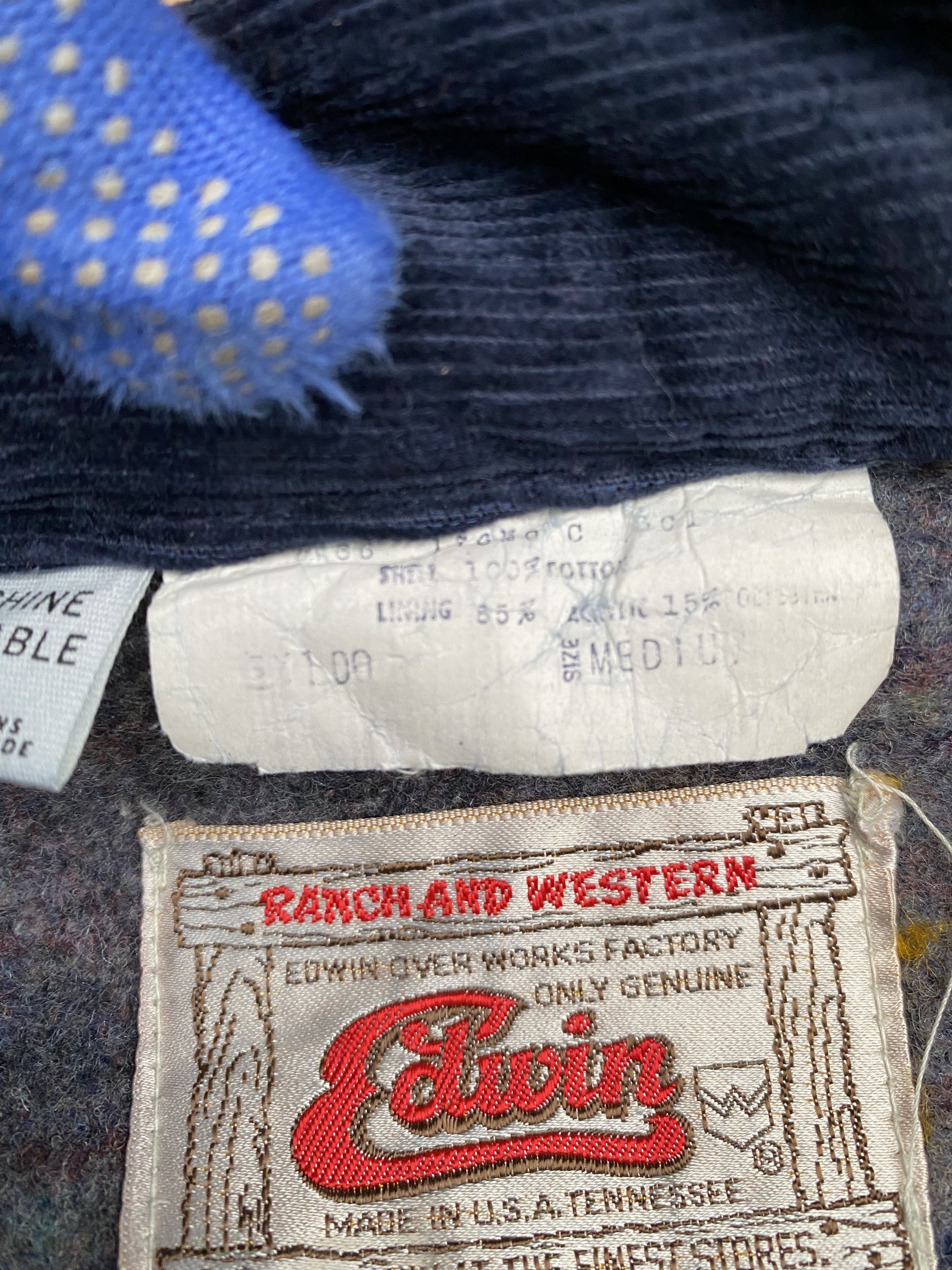 Edwin Vintage 80S Edwin sunfaded Chore denim jacket inner blanket Size US S / EU 44-46 / 1 - 11 Thumbnail
