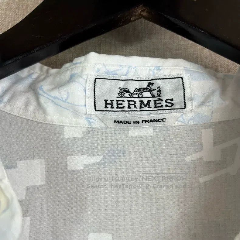 Hermes Hermes size 41 White printed shirt, 100% pure cotton, light Size US XS / EU 42 / 0 - 3 Thumbnail