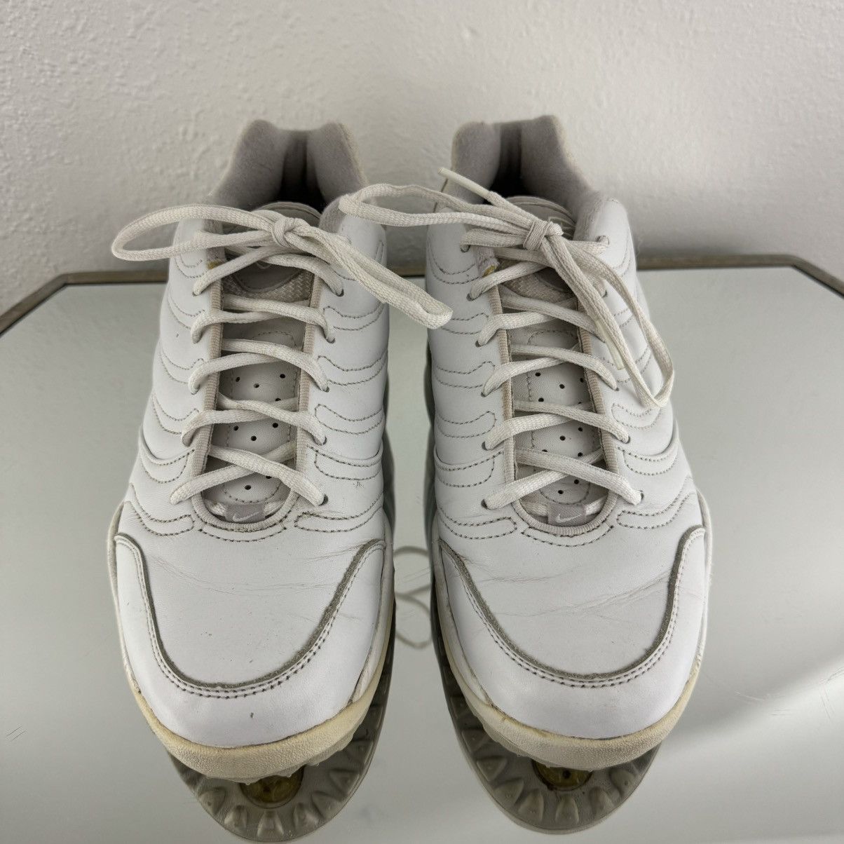 Nike NIKE Vintage White Leather Course Air Access Golf Sneakers Size US 10 / IT 40 - 5 Thumbnail