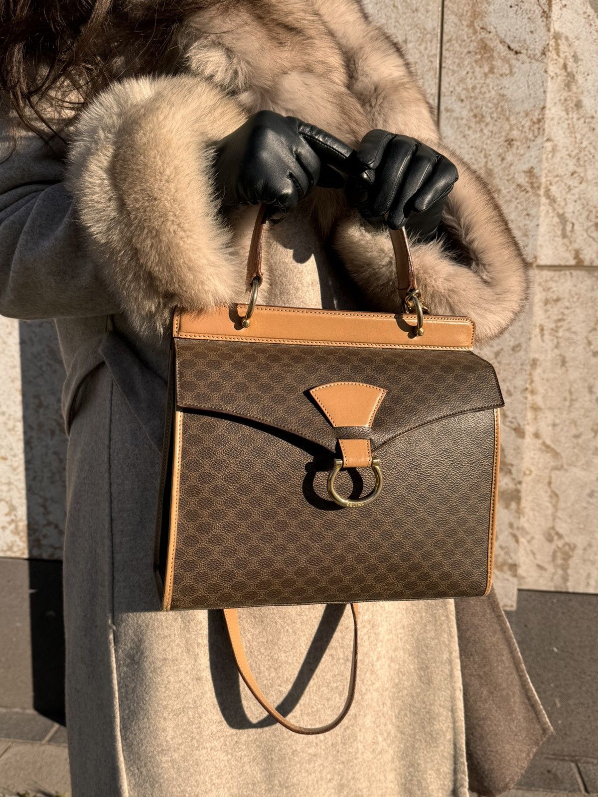 Celine CELINE Sac Handtasche Tasche Crossbody Bag Borsa Bag Macadam Size ONE SIZE - 14 Thumbnail