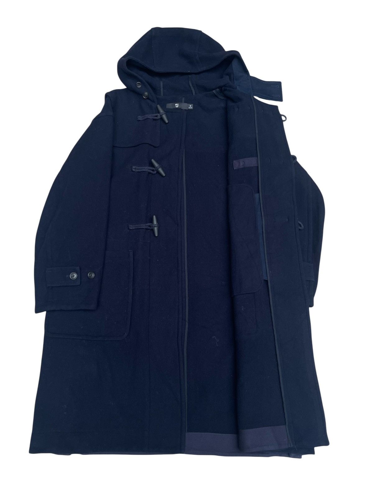 Jil Sander Jil Sander +J x Uniqlo Duffle Coat Navy Wool Hooded, Size M Size US M / EU 48-50 / 2 - 4 Thumbnail
