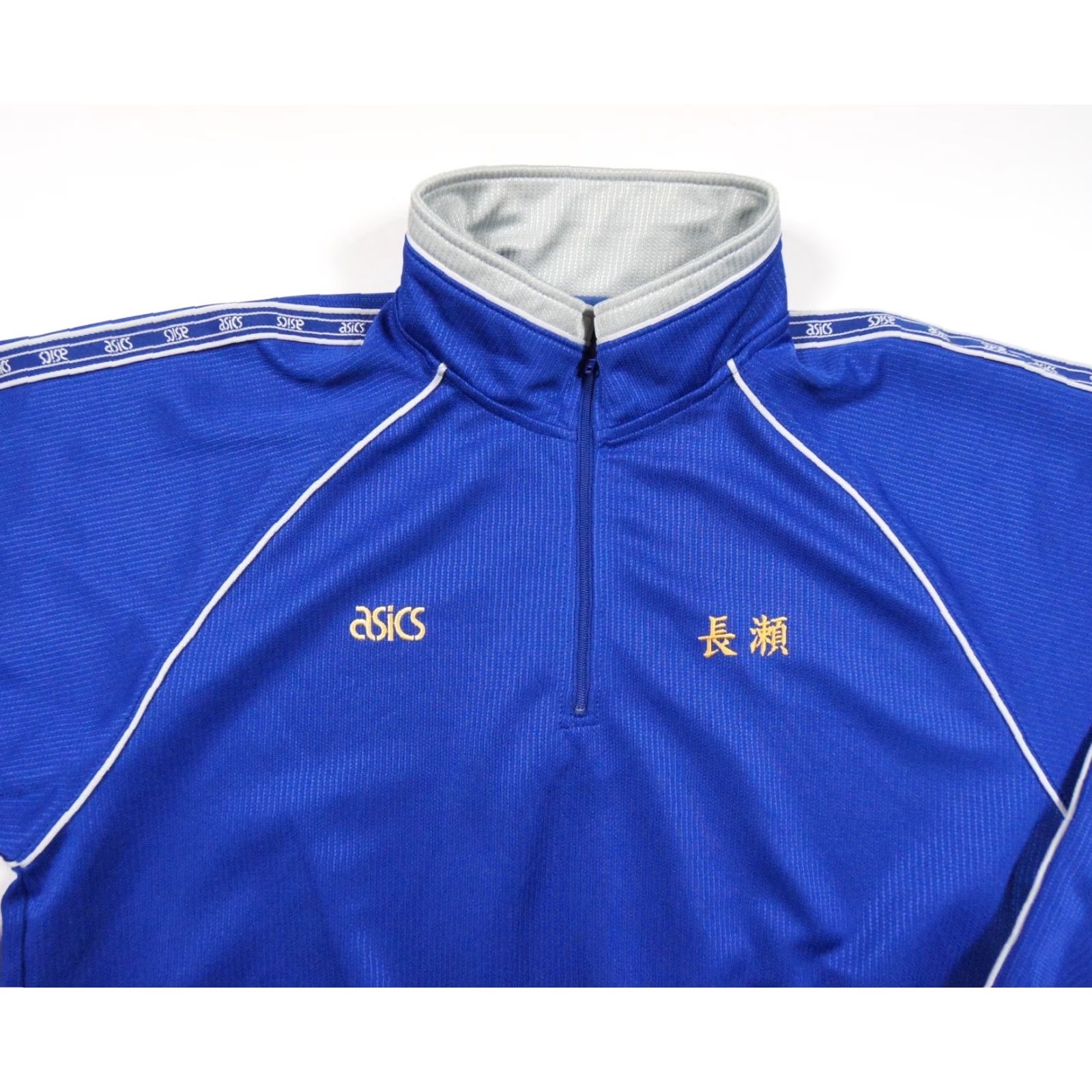 Asics VINTAGE ASICS Track Jacket Mens Medium Blue 1/4 Zip Pullover Japanese Uniform Jacket Regular Fit Sportswear Mens Size US M / EU 48-50 / 2 - 2 Thumbnail