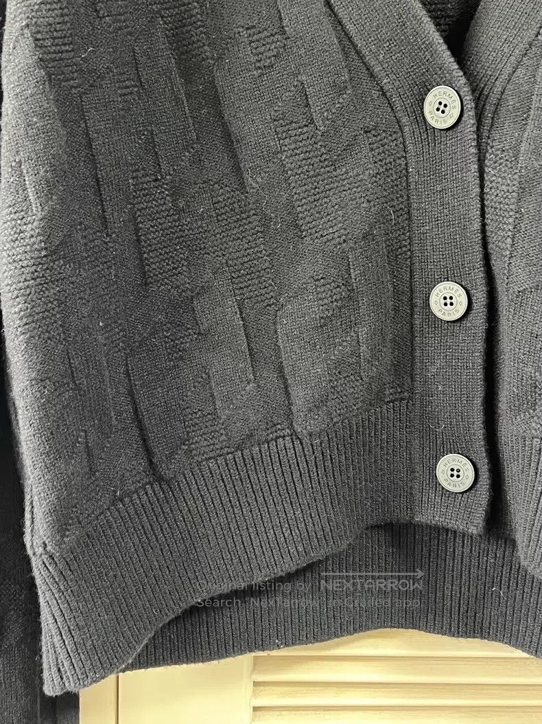 Hermes Hermes Black knitted cardigan Size S / US 4 / IT 40 - 5 Thumbnail
