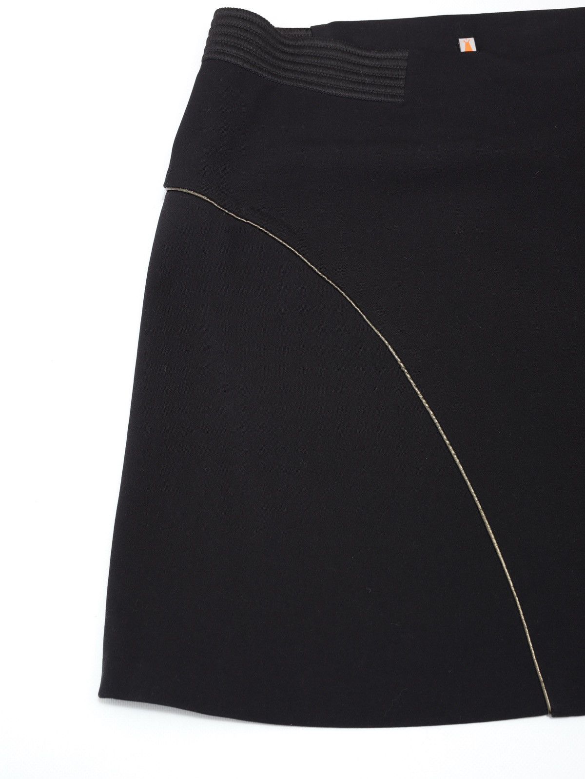 Cop Copine Cop Copine Ariane Jupe Black Skirt Zip Polyester Viscose Size 28" / US 6 / IT 42 - 4 Thumbnail