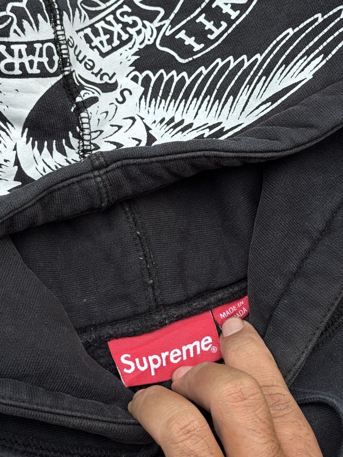 Supreme Supreme Trashed Hoodie Anti Hero Size US L / EU 52-54 / 3 - 5 Thumbnail
