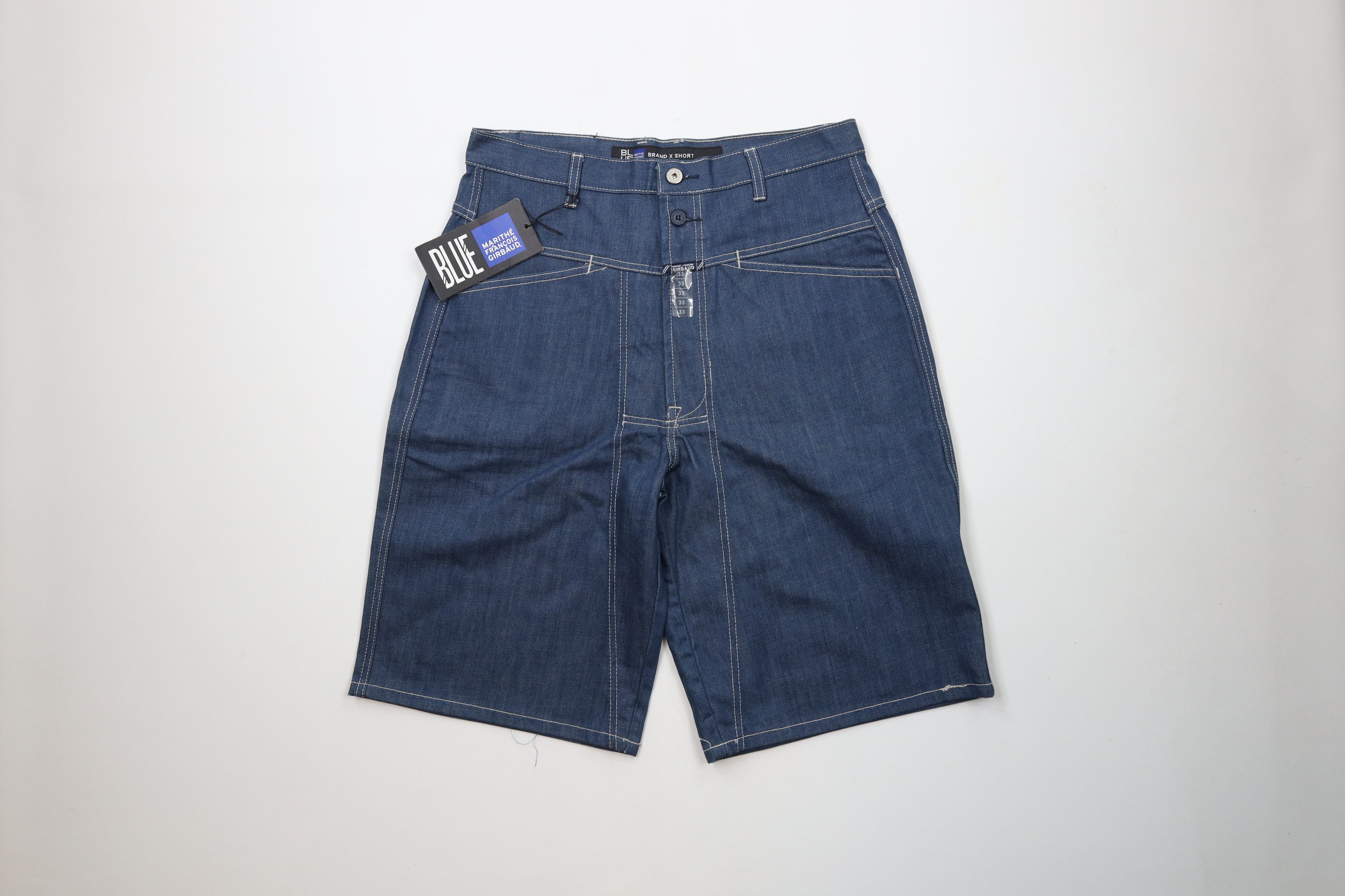 Marithe + Francois Girbaud × Vintage Deadstock Vintage 90s Marithe Francois Girbaud Jean Shorts Size US 33 - 1 Thumbnail