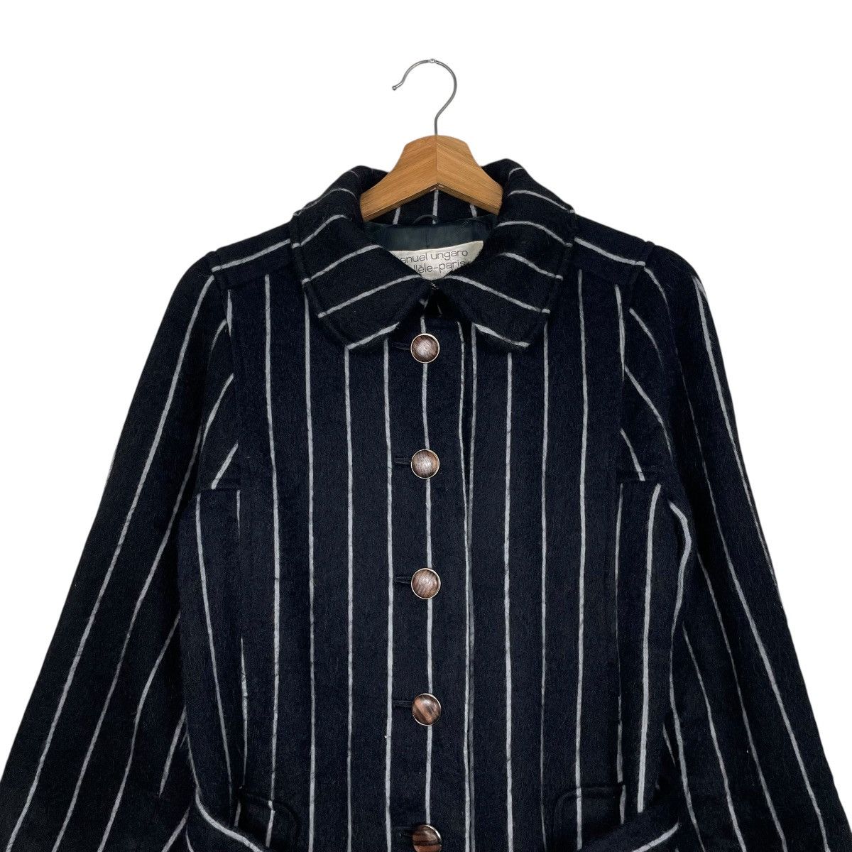 Emanuel Ungaro Vintage 60s Emanuel Ungaro Stripe Women Coat Size S / US 4 / IT 40 - 2 Thumbnail