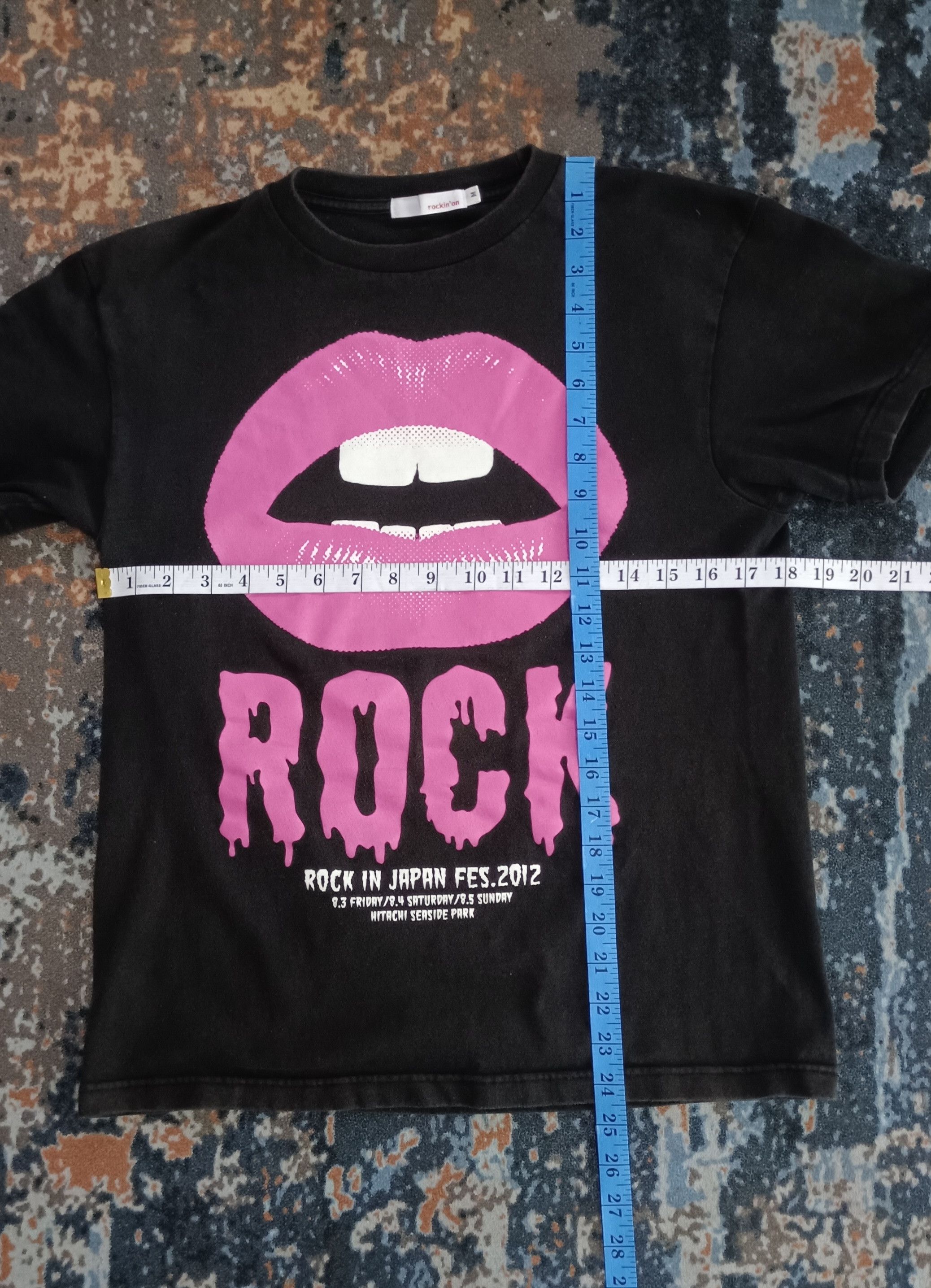 Band Tees × Japanese Brand VINTAGE 2012 ROCK IN JAPAN LIPS FEST TEE 9MM 10-FEET Size US S / EU 44-46 / 1 - 8 Thumbnail