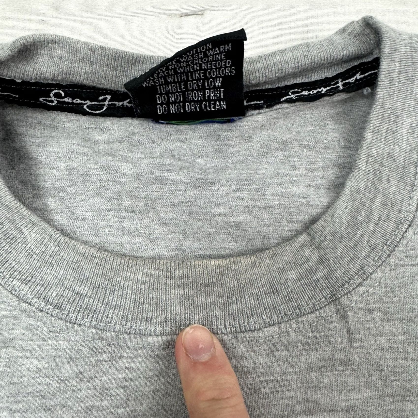 Sean John VINTAGE Sean John Long Sleeve T Shirt Adult L Gray Cotton Hip Hop 90s Y2K Mens Size US L / EU 52-54 / 3 - 4 Thumbnail