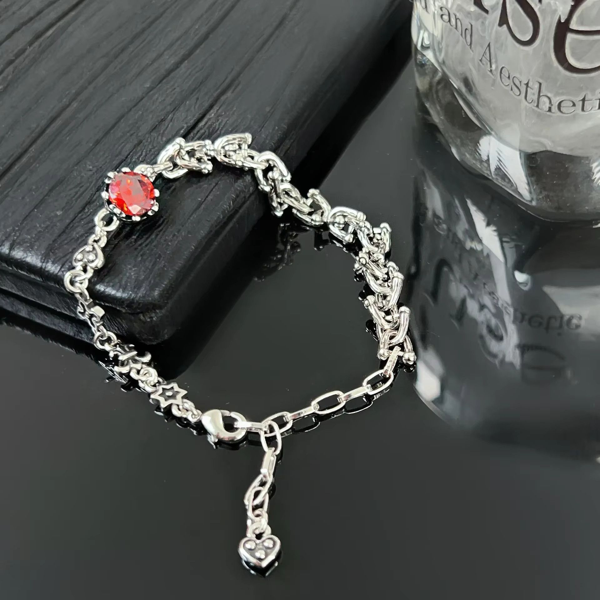 Jewelry Zirconia Thorn Chain Bracelet Size ONE SIZE - 1 Preview