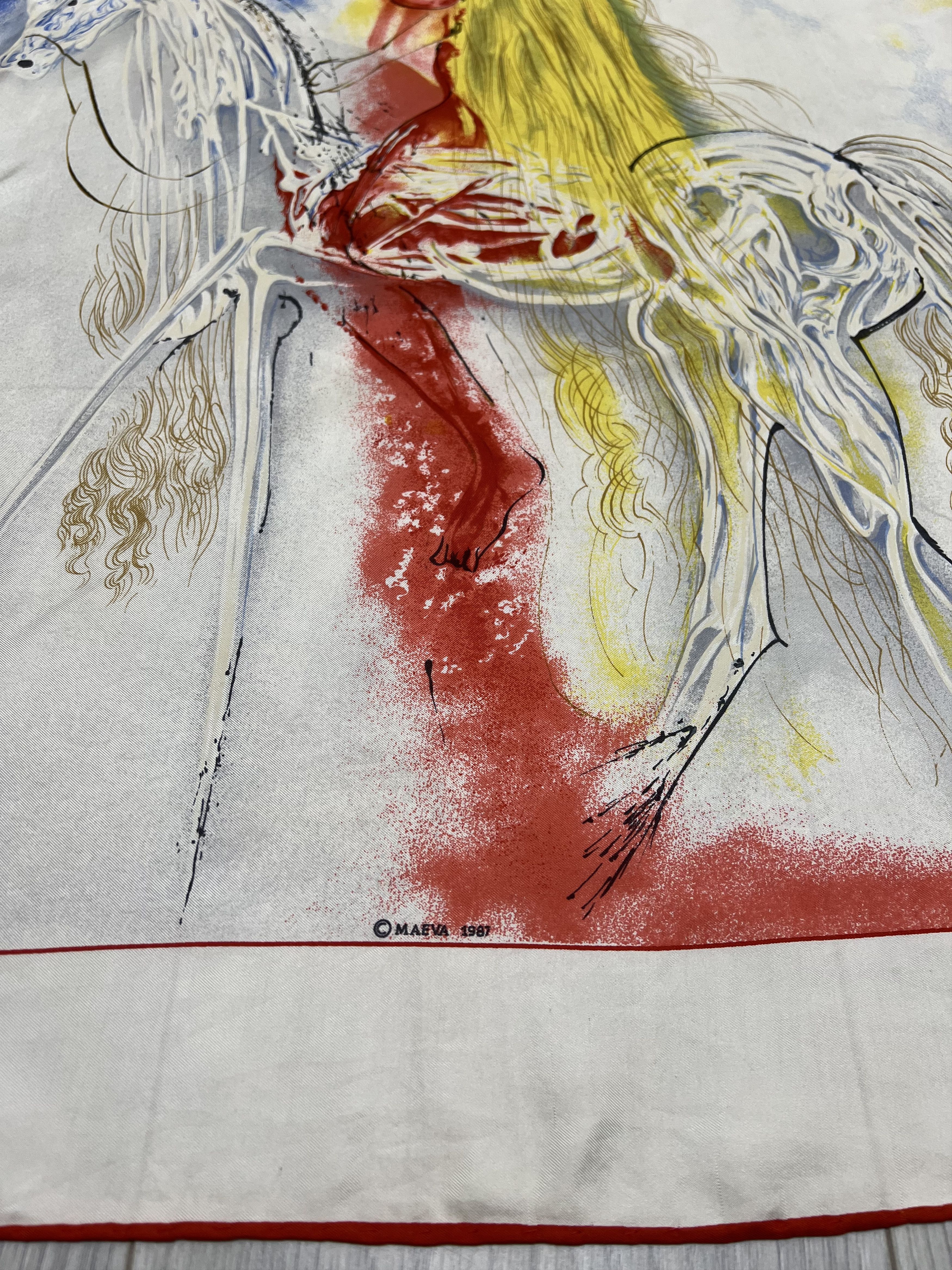 Other Salvador Dali Lady Godiva On Silk Scarf Limited Edition 1987 Size ONE SIZE - 12 Thumbnail