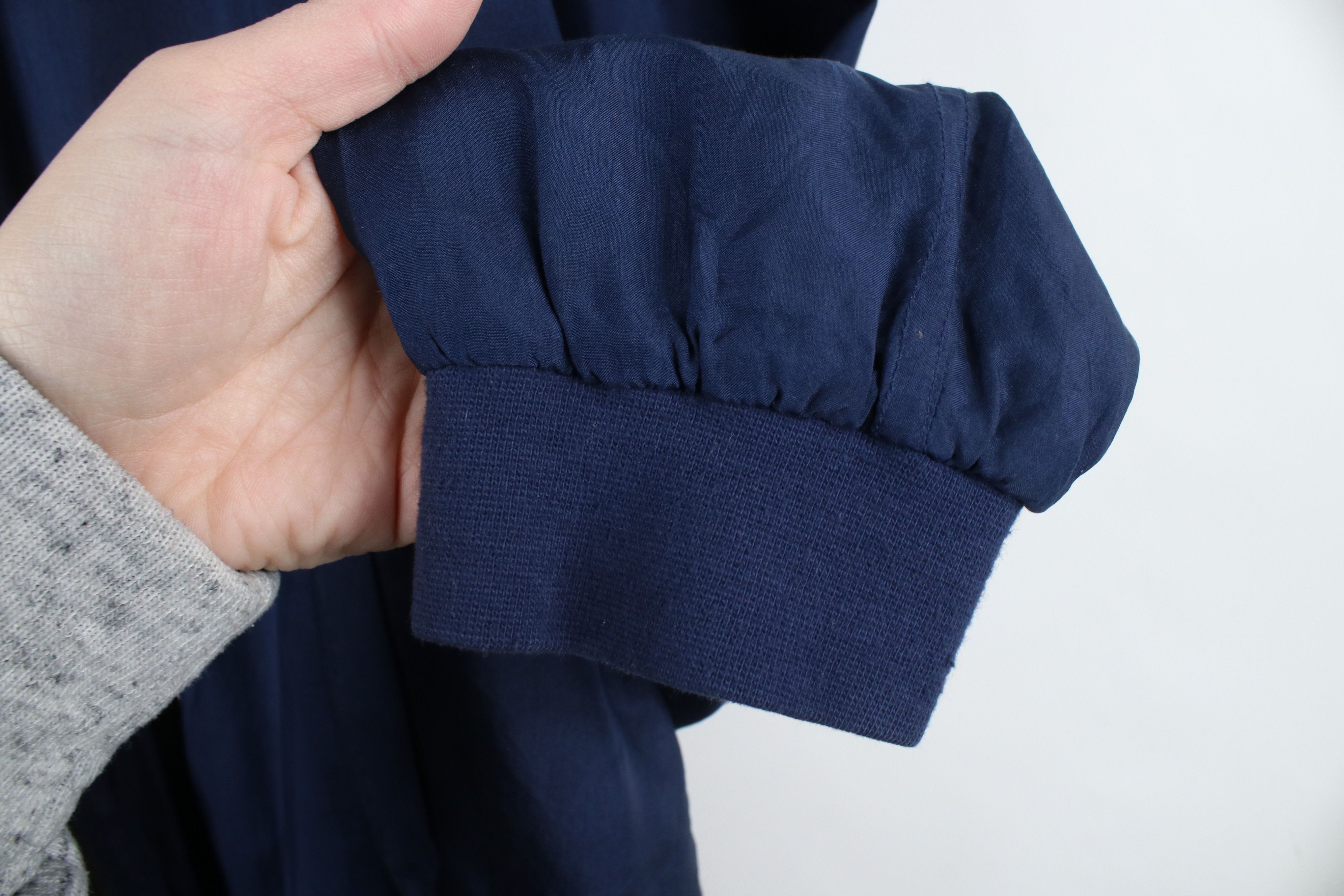 Vintage Vintage 90s Streetwear Silk Full Zip Bomber Jacket Navy Blue Size US L / EU 52-54 / 3 - 9 Thumbnail