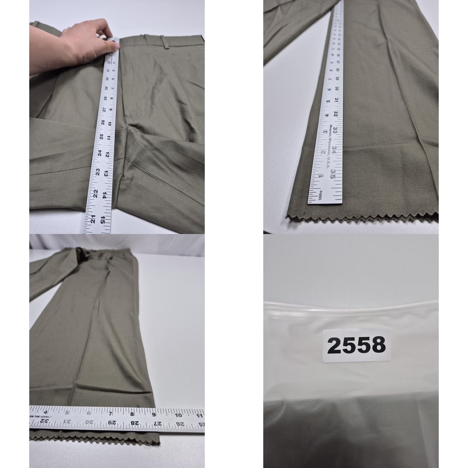 John Alexander Mens Dress Pants 36x36 Green Pleated Straight