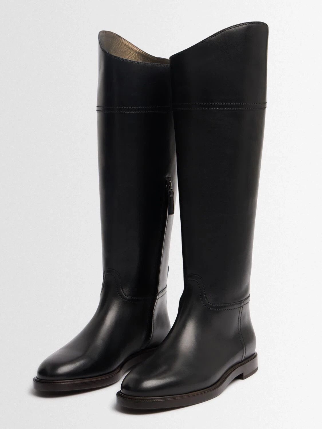 Brunello Cucinelli BRUNELLO CUCINELLI $2300 Black Leather Boots New/Auth Size US 7.5 / IT 37.5 - 2 Thumbnail