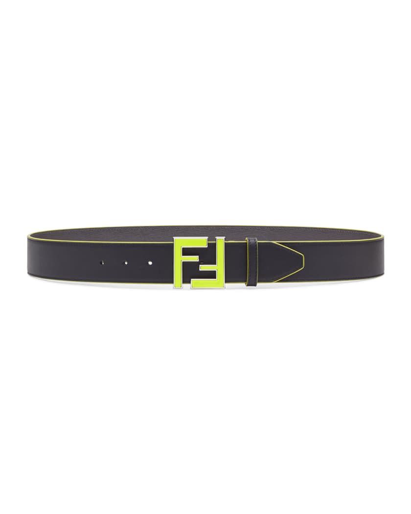Fendi Fendi FF Logo Leather Belt Size 44 - 1 Thumbnail