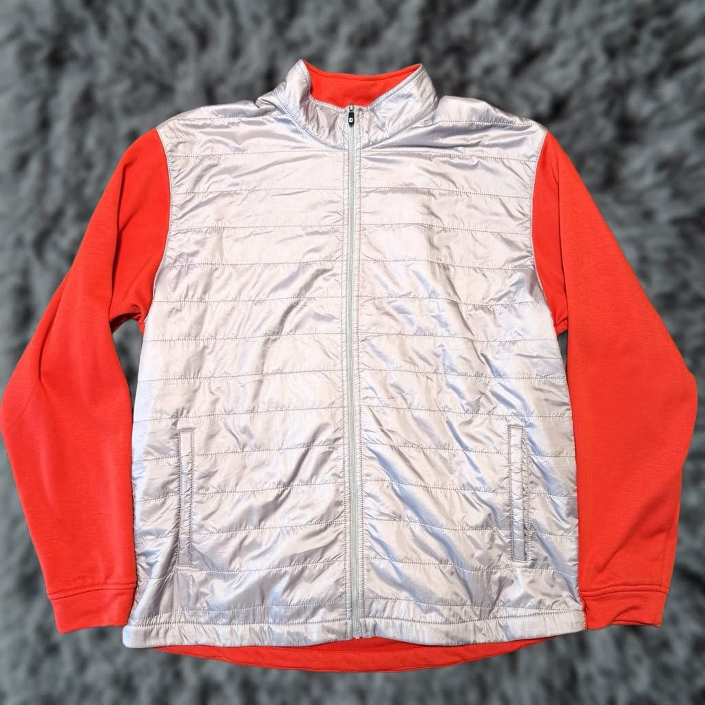 Footjoy FootJoy Hybrid Golf Jacket Large Mens Full Zip Hoodie Quilted Golf Size XL Gray Size US XL / EU 56 / 4 - 1 Thumbnail