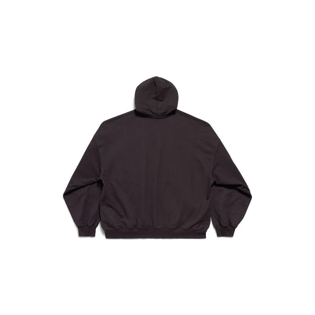 Balenciaga o1bcso1str0125 Lo_ve Hoodie Oversized in Dark Brown Size US M / EU 48-50 / 2 - 2 Thumbnail