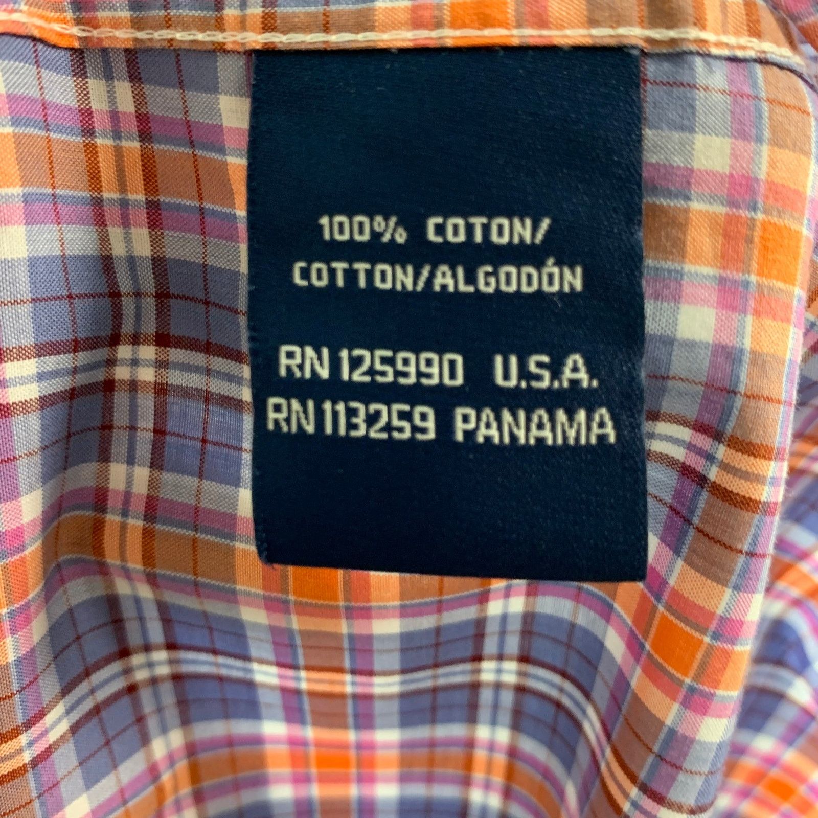 Faconnable FACONNABLE purple Orange Checkered Cotton Long Sleeve Shirt Size US XXL / EU 58 / 5 - 6 Thumbnail