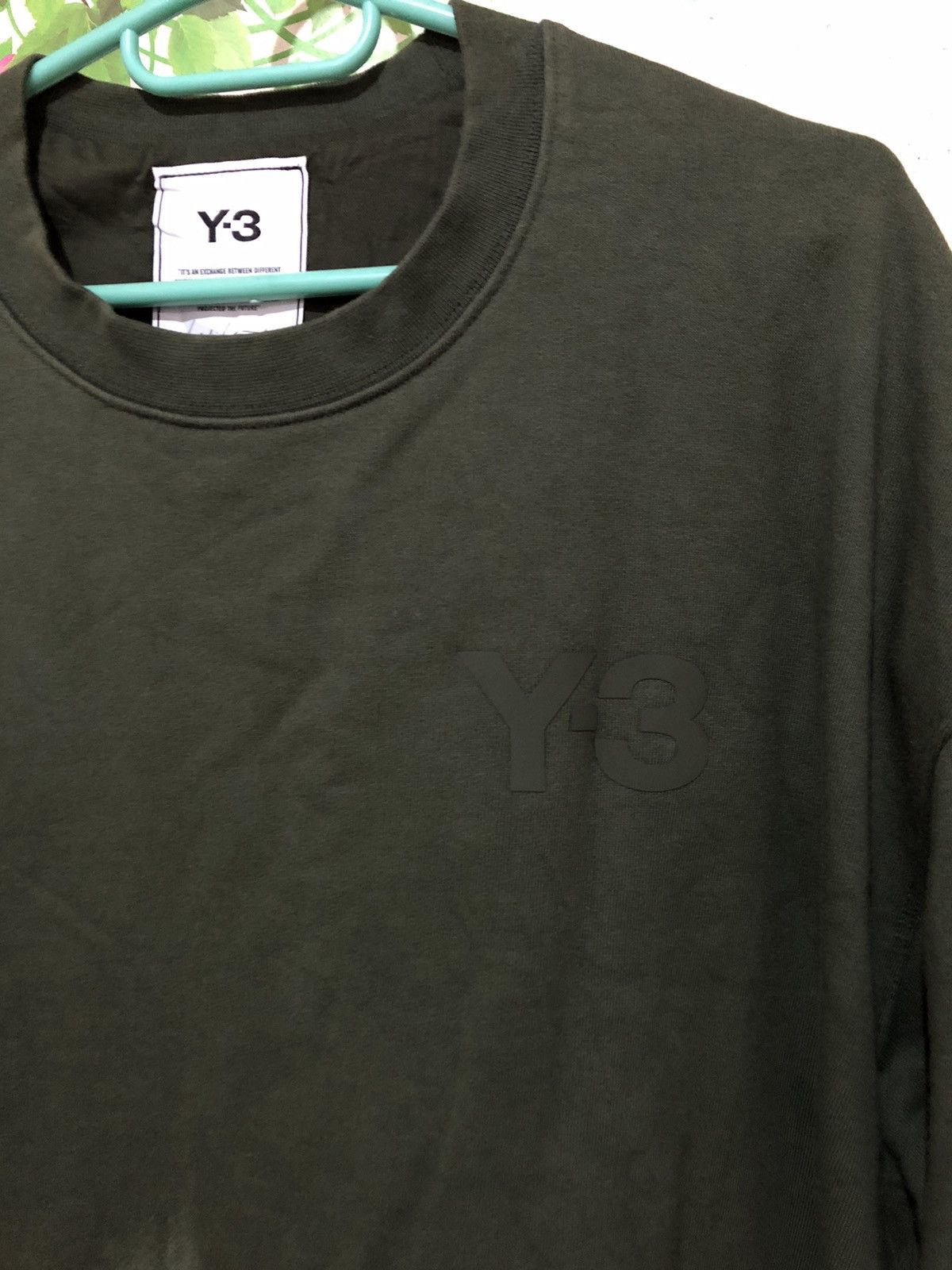 Japanese Brand × Y-3 × Yohji Yamamoto Yohji Yamamoto Y-3 Green Crewneck Sweatshirt Size US XL / EU 56 / 4 - 2 Thumbnail