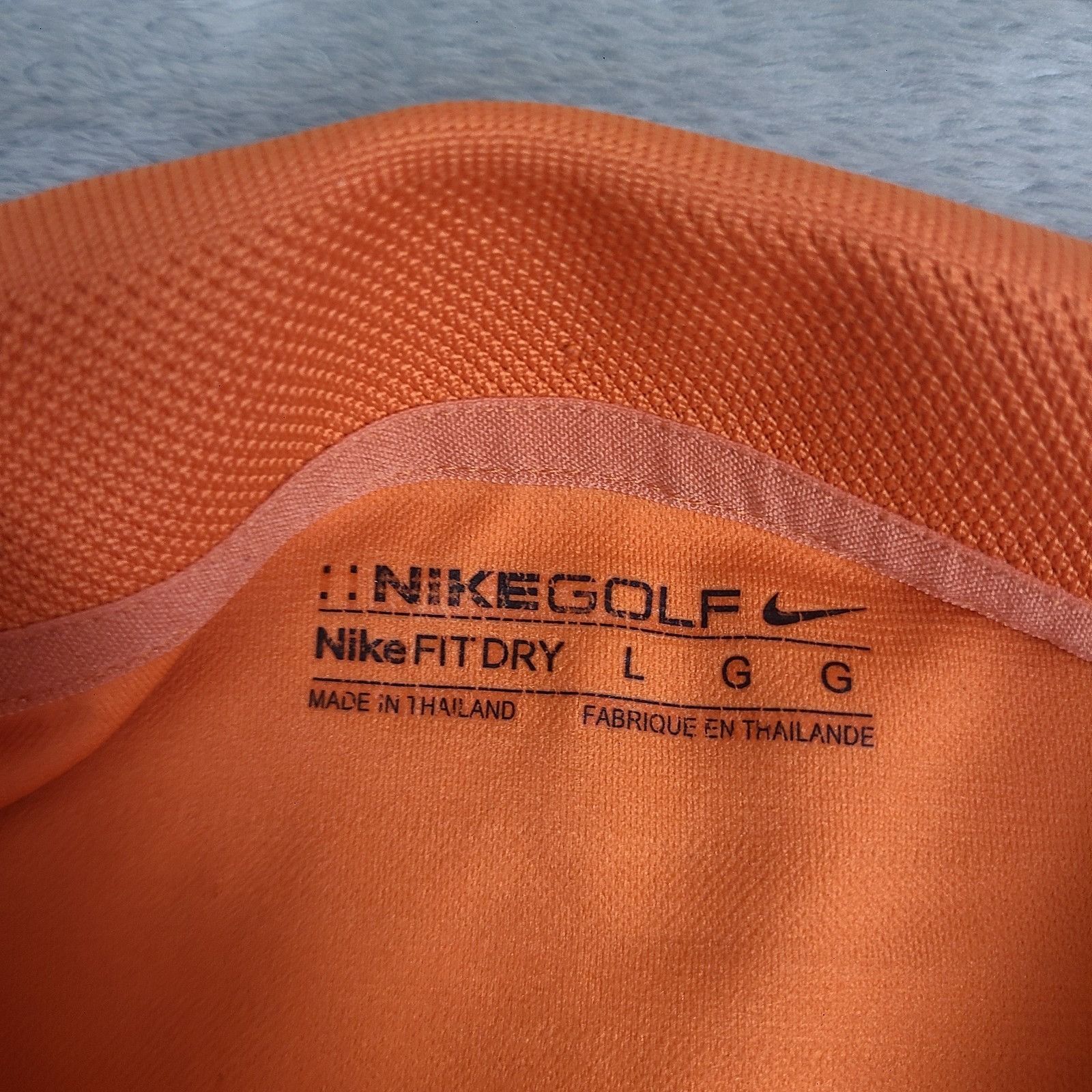 Nike Nike Golf Polo Shirt Men's Large Orange Stripe Stretch Short Size US L / EU 52-54 / 3 - 4 Thumbnail