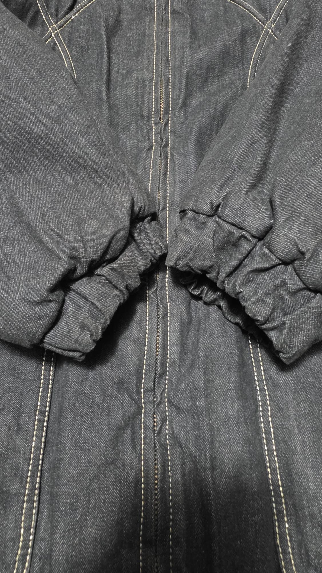 Moschino Vintage Moschino Denim Puffer Jacket – 1990s Size S / US 4 / IT 40 - 2 Thumbnail